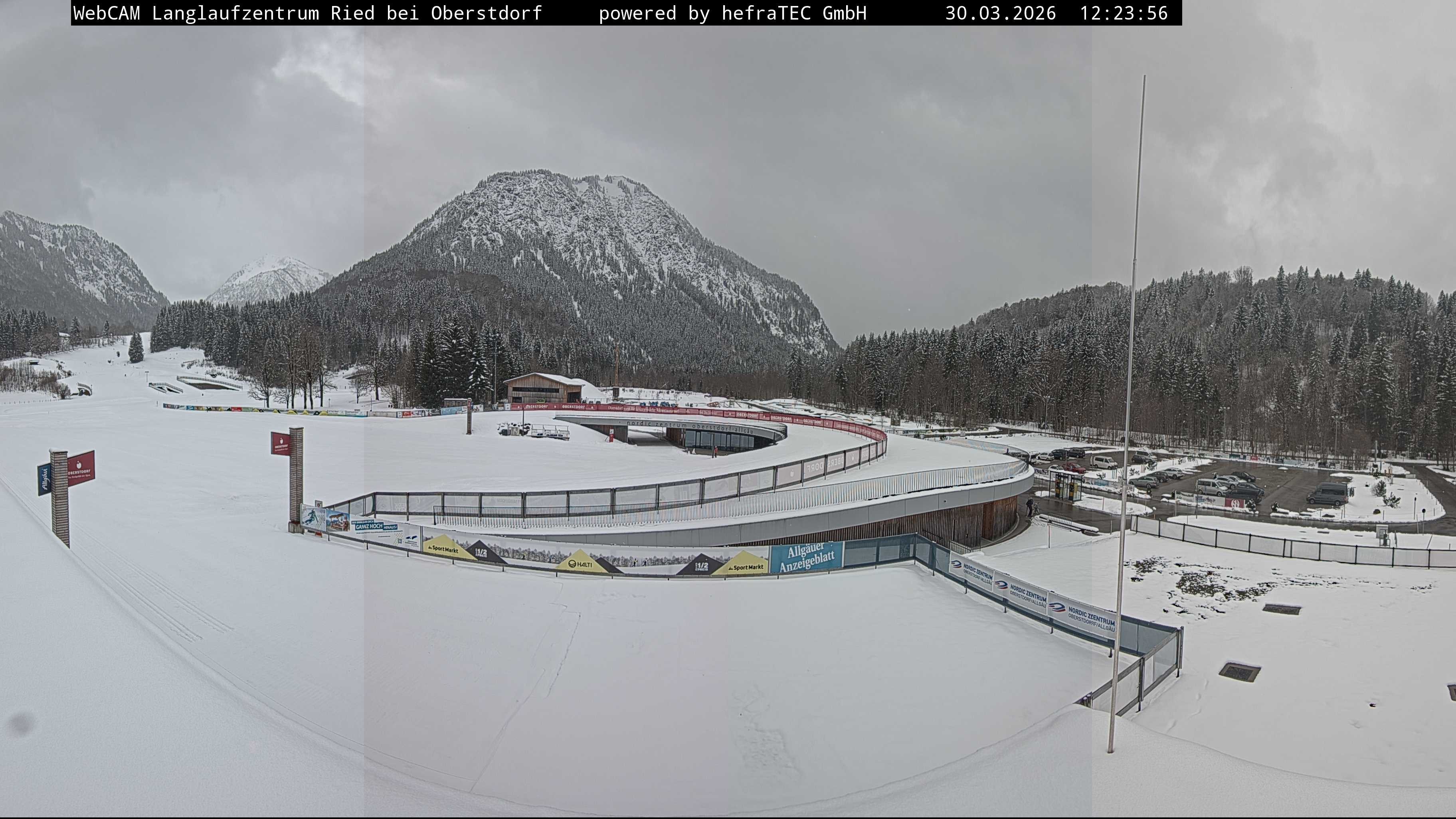 Archiv Foto Webcam Oberstdorf: Blick ins Langlaufstadion