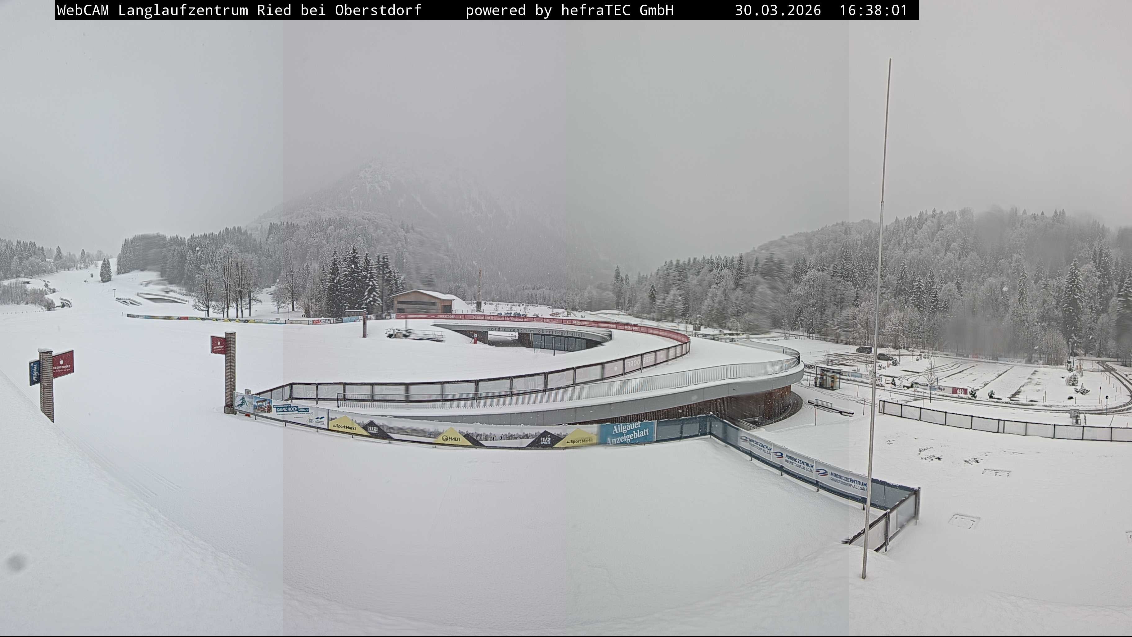 Archiv Foto Webcam Oberstdorf: Blick ins Langlaufstadion