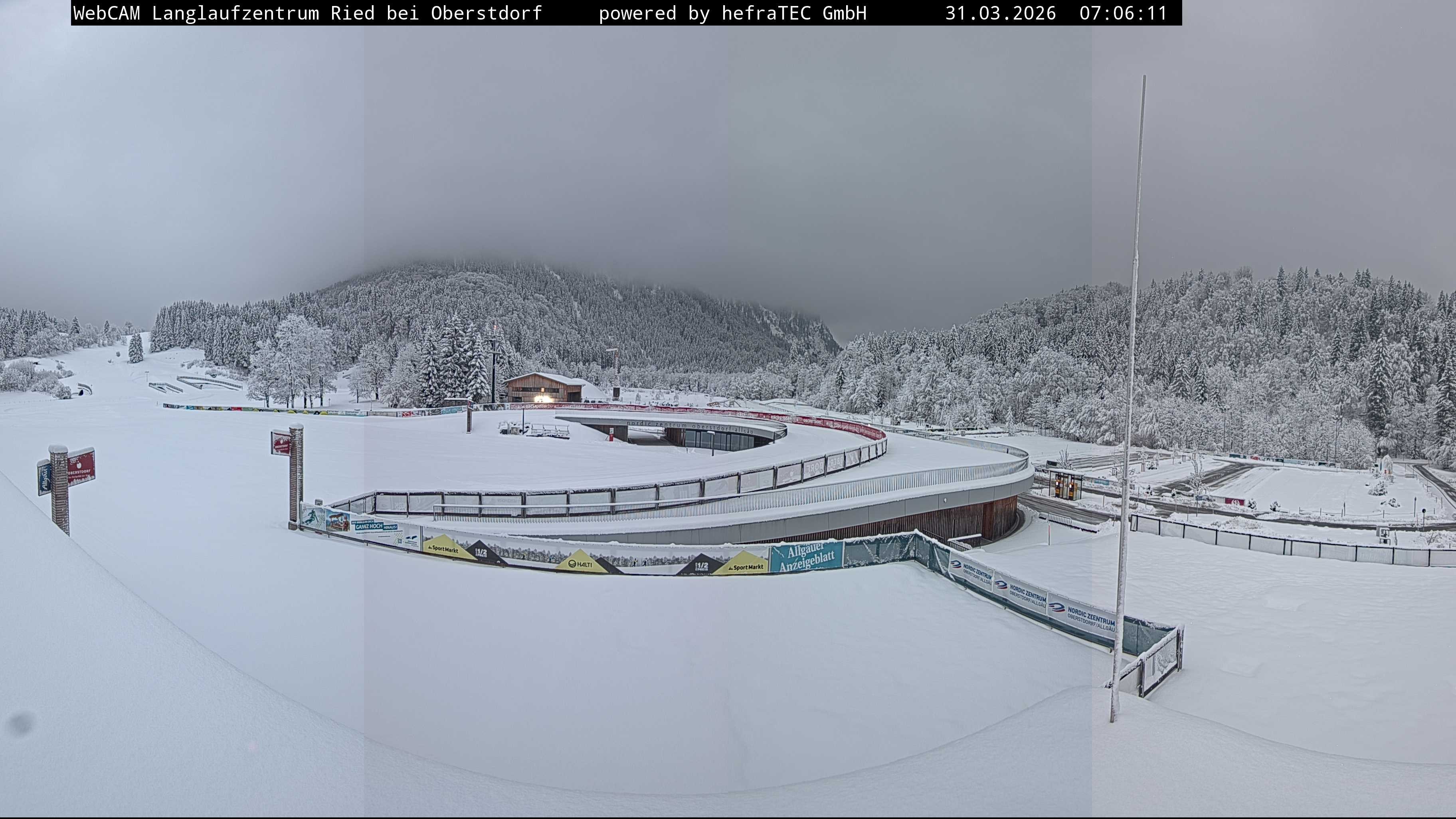 Archiv Foto Webcam Oberstdorf: Blick ins Langlaufstadion