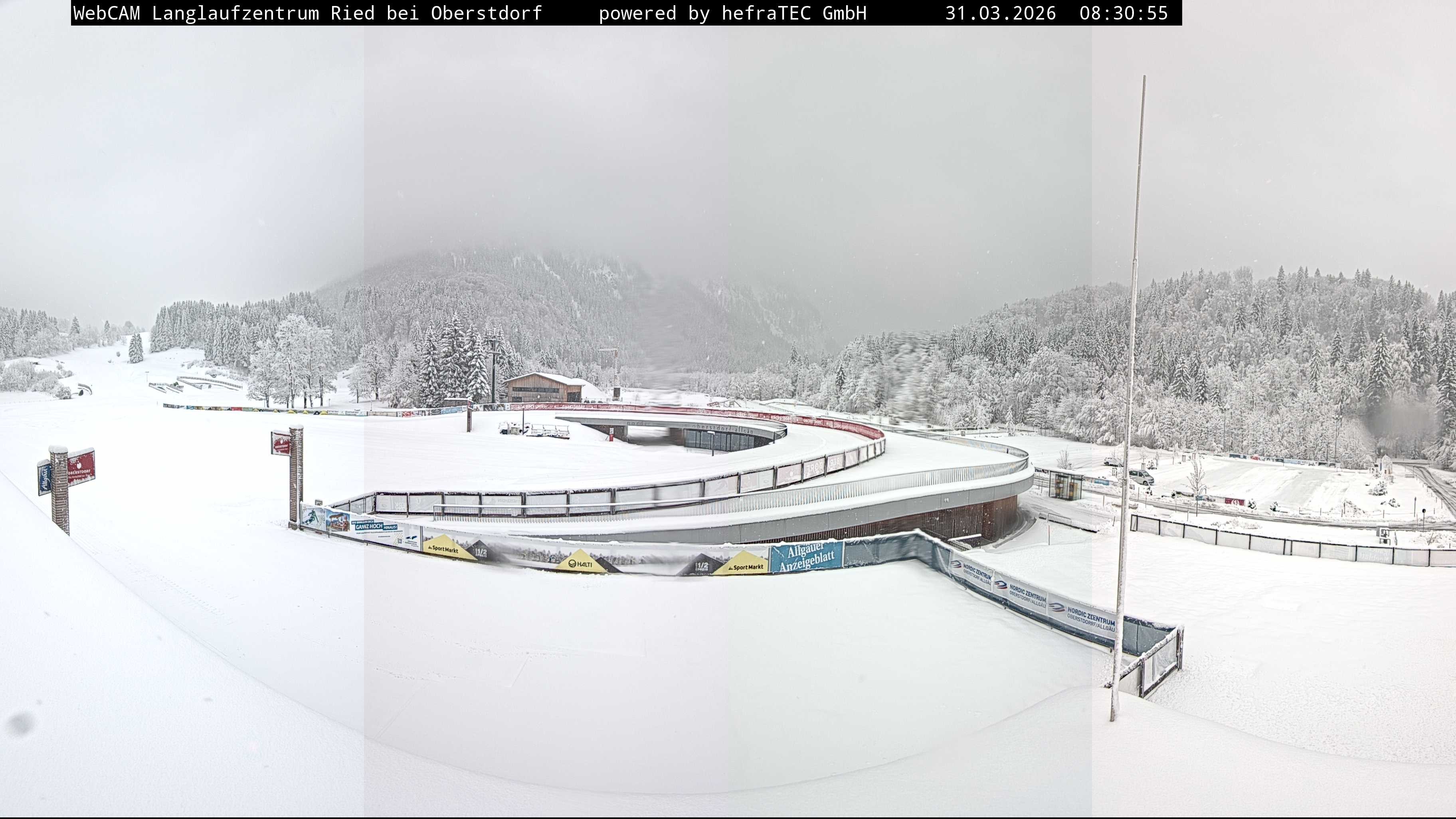 Archiv Foto Webcam Oberstdorf: Blick ins Langlaufstadion