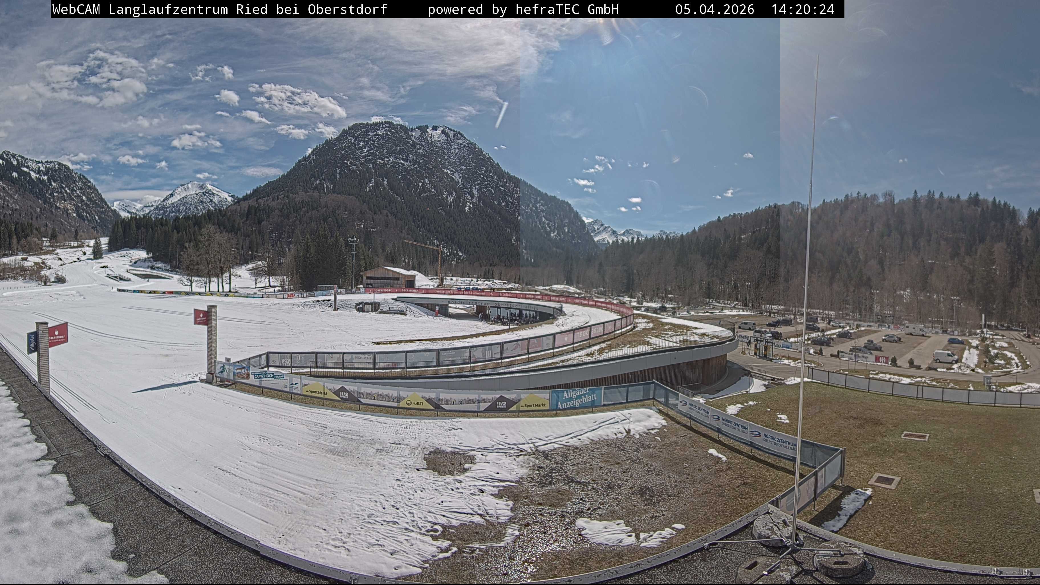 Archiv Foto Webcam Oberstdorf: Blick ins Langlaufstadion