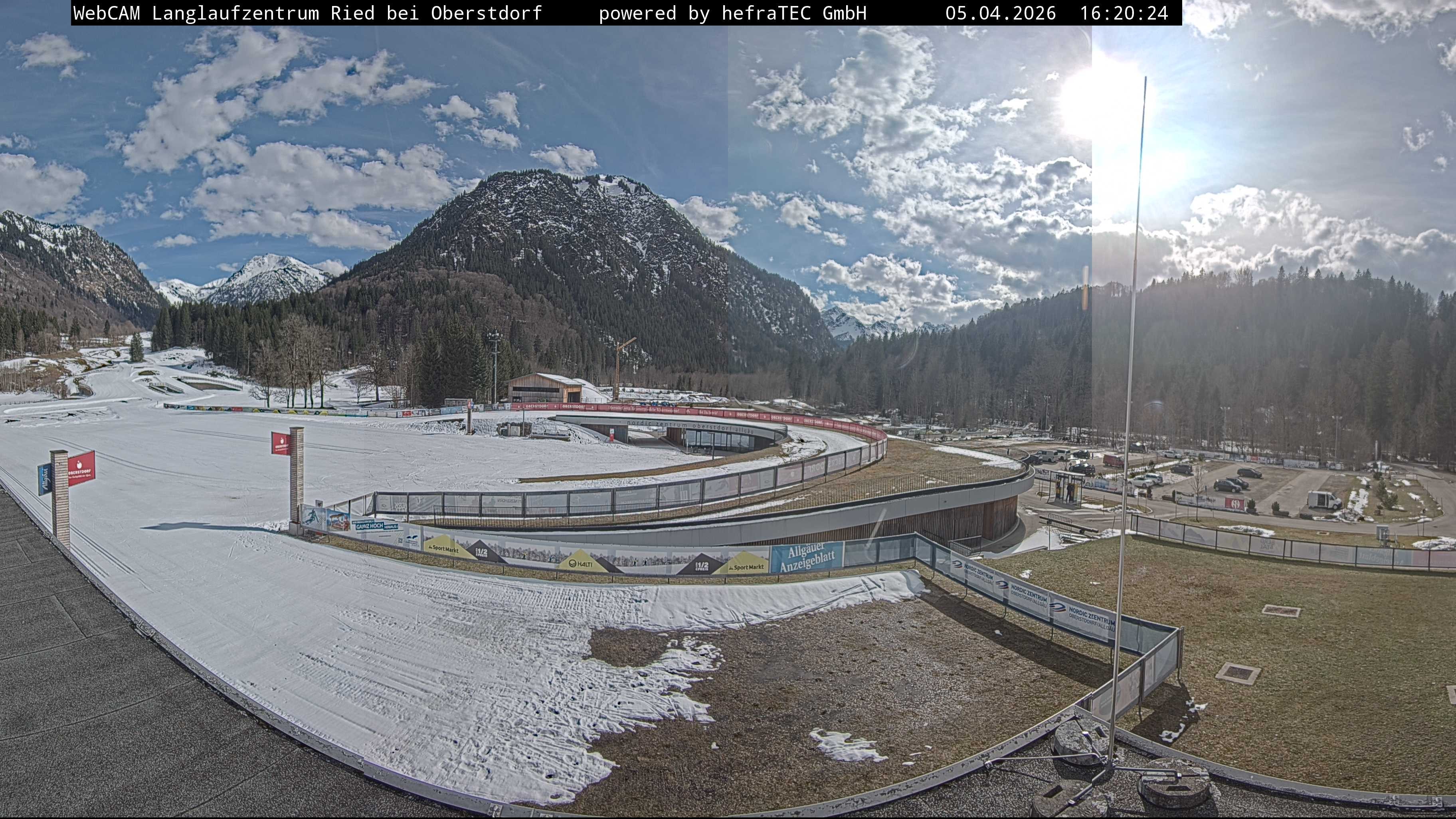 Archiv Foto Webcam Oberstdorf: Blick ins Langlaufstadion