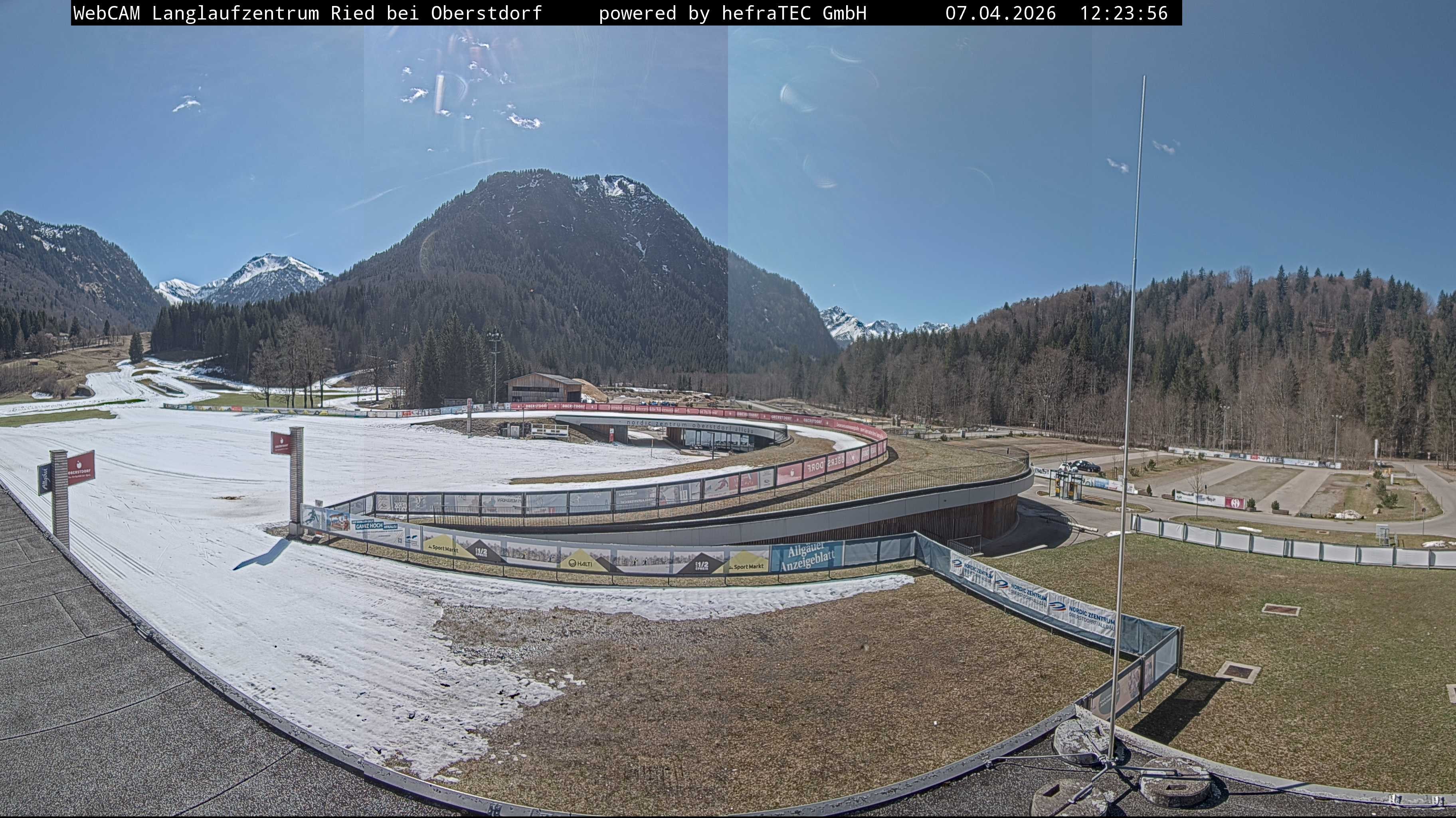 Archiv Foto Webcam Oberstdorf: Blick ins Langlaufstadion