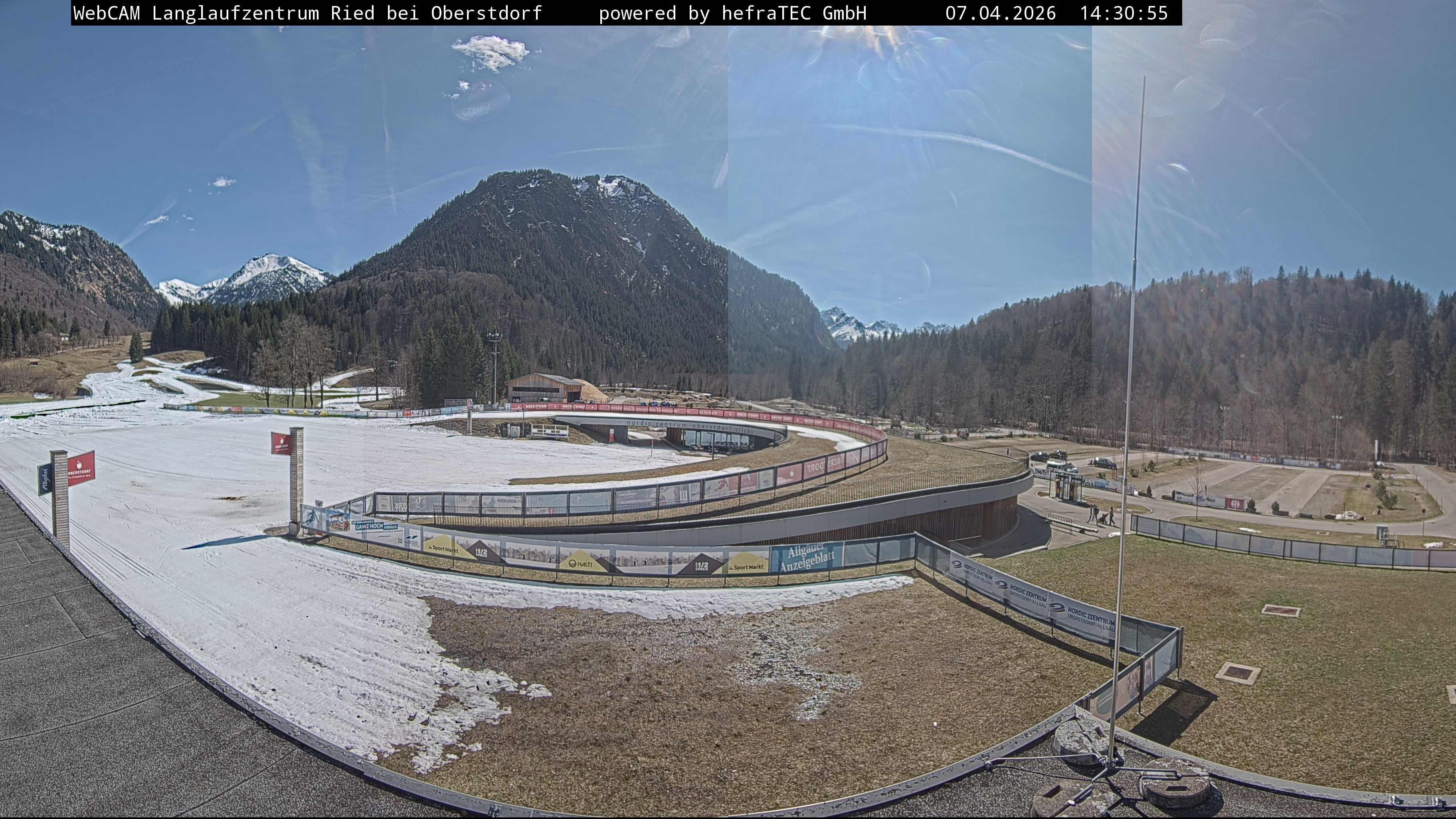 Archiv Foto Webcam Oberstdorf: Blick ins Langlaufstadion