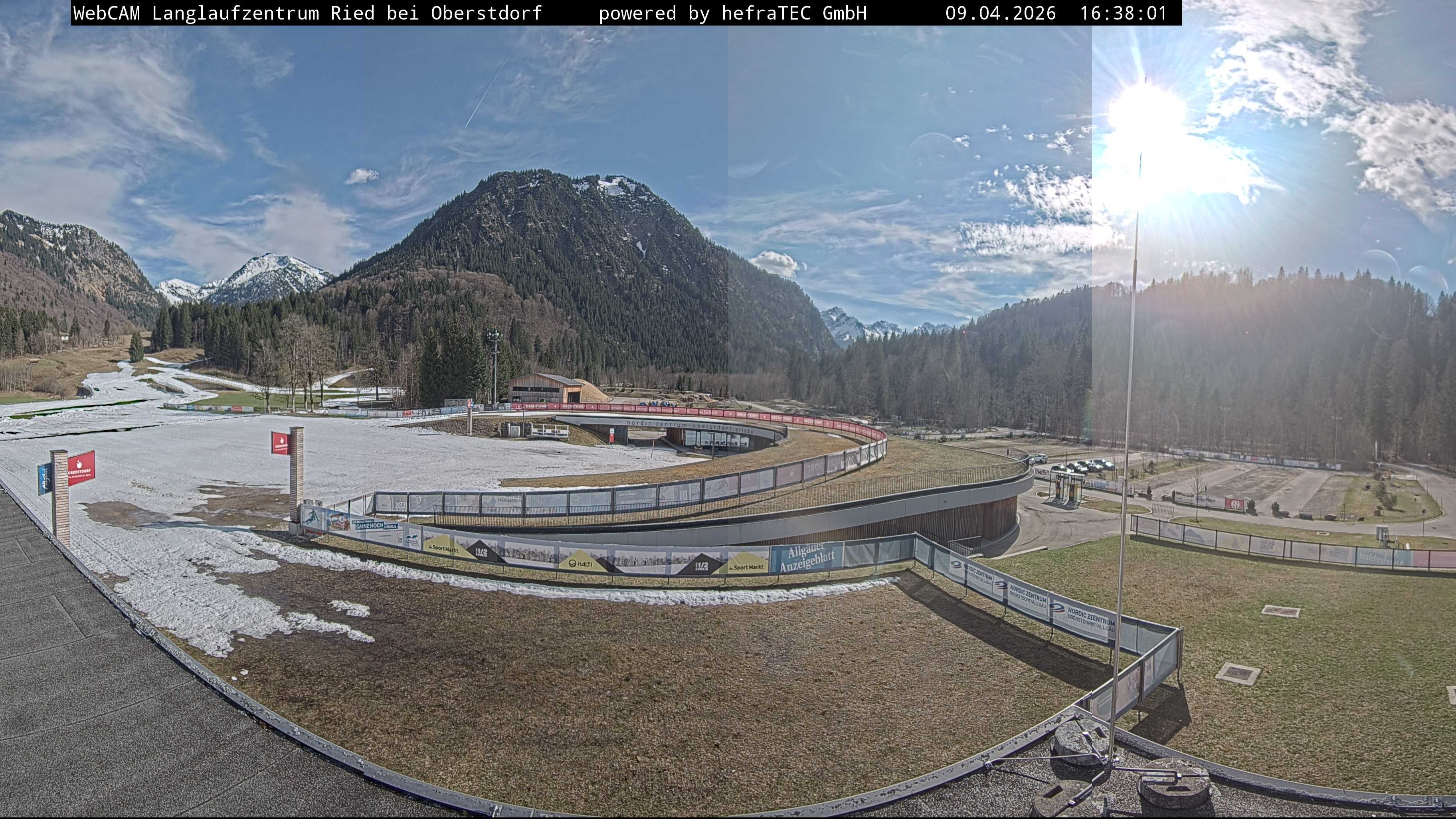 Archiv Foto Webcam Oberstdorf: Blick ins Langlaufstadion