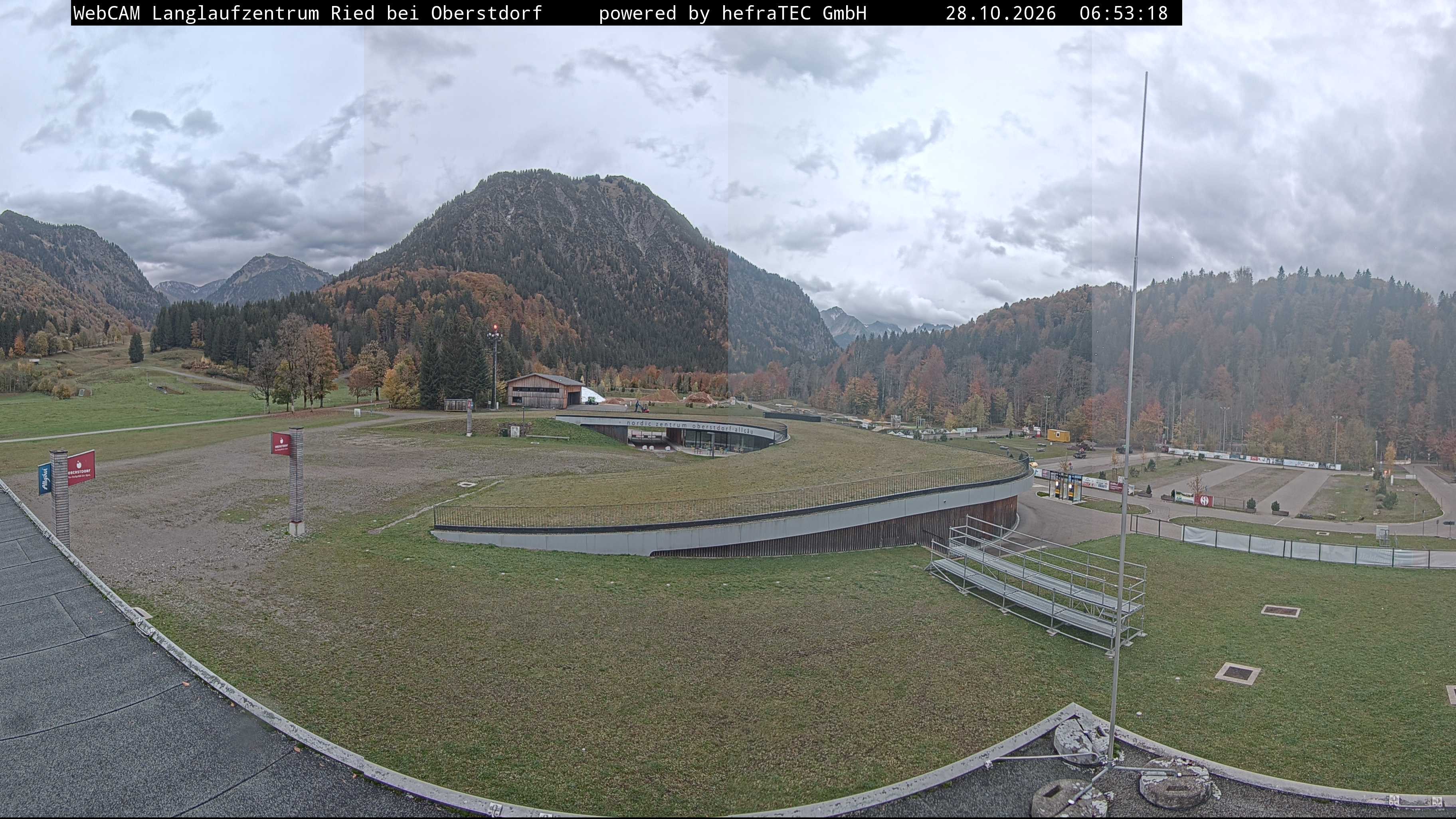 Archiv Foto Webcam Oberstdorf: Blick ins Langlaufstadion