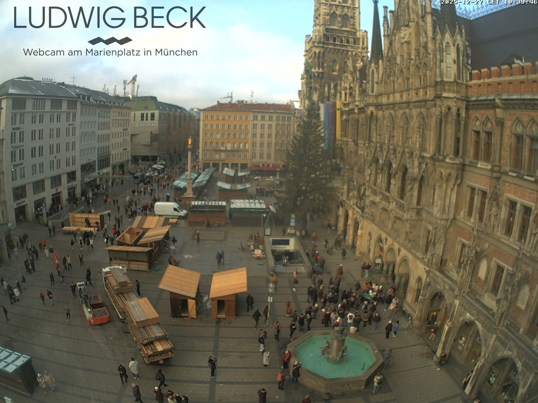 Archiv Foto Webcam am Marienplatz München