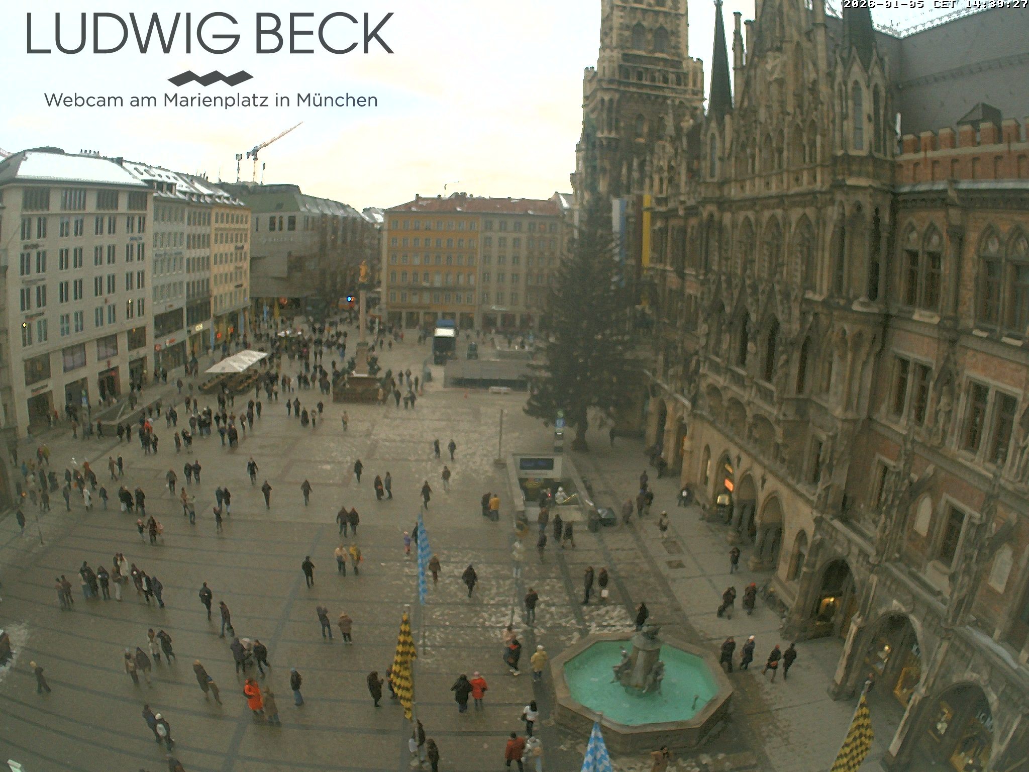 Archiv Foto Webcam am Marienplatz München