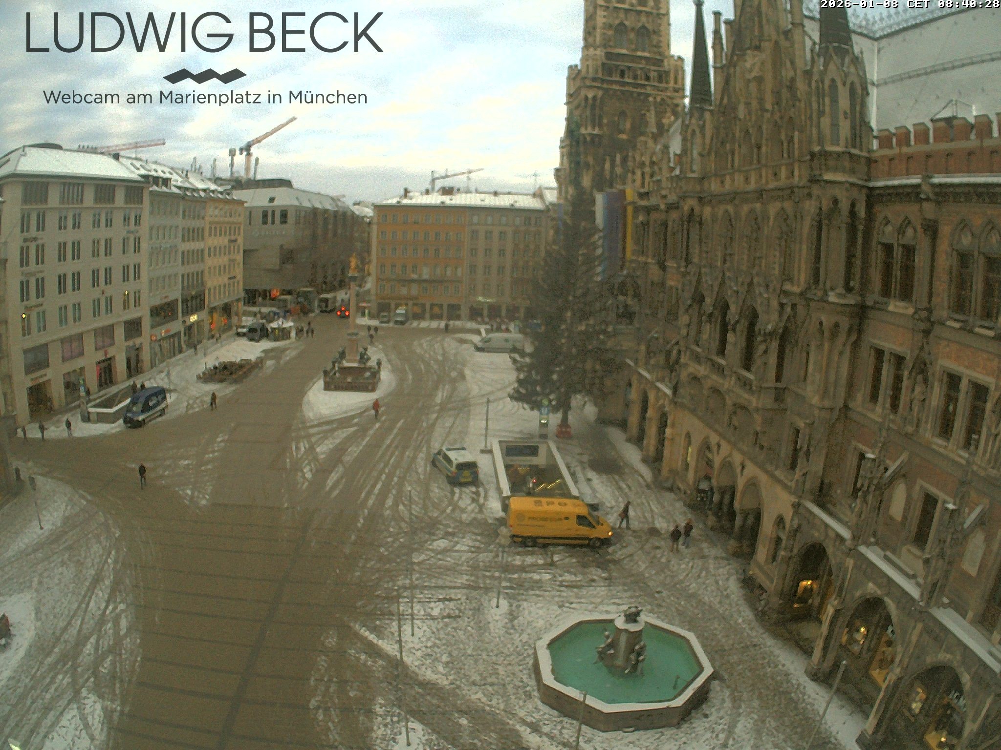Archiv Foto Webcam am Marienplatz München