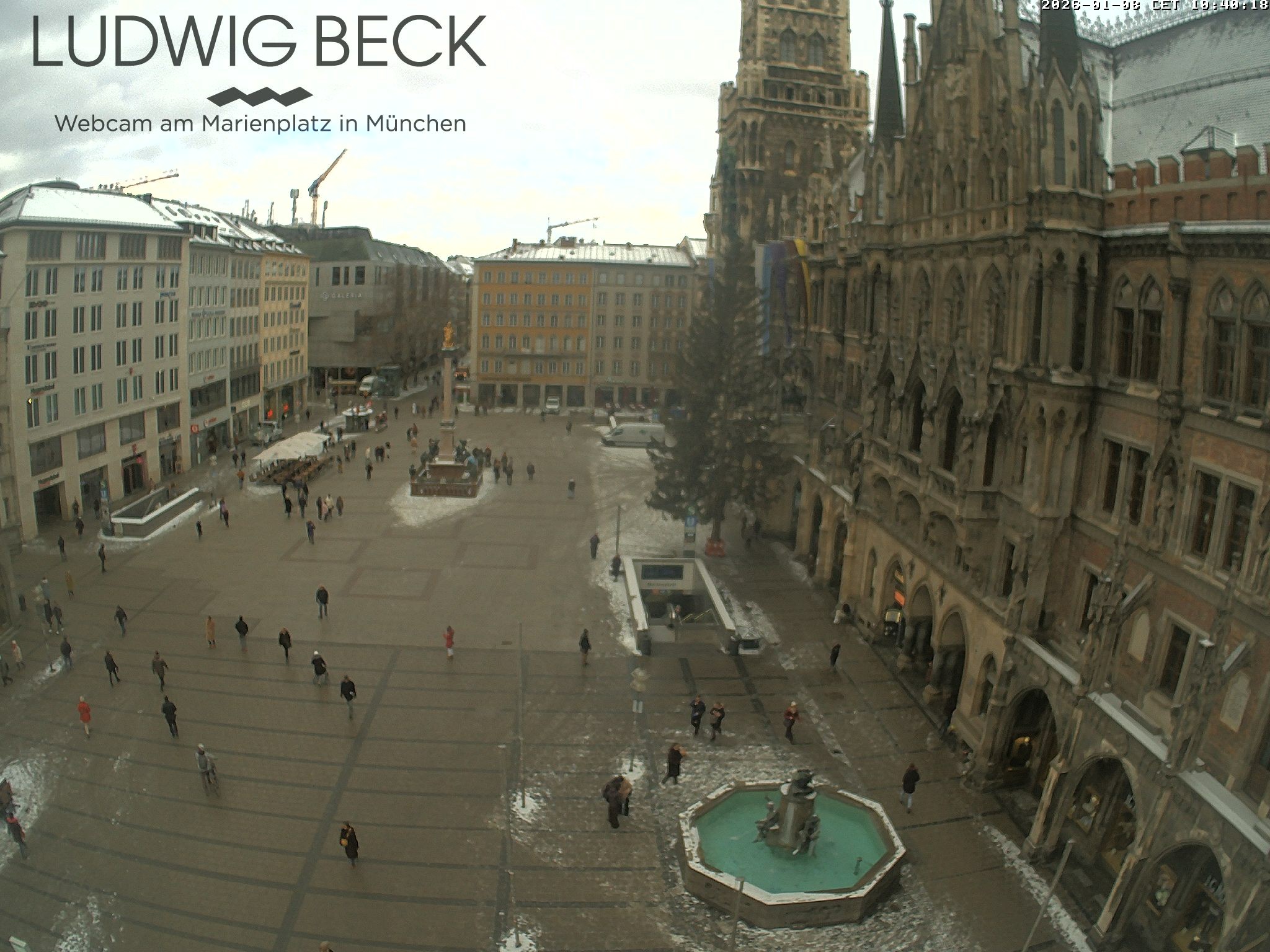 Archiv Foto Webcam am Marienplatz München