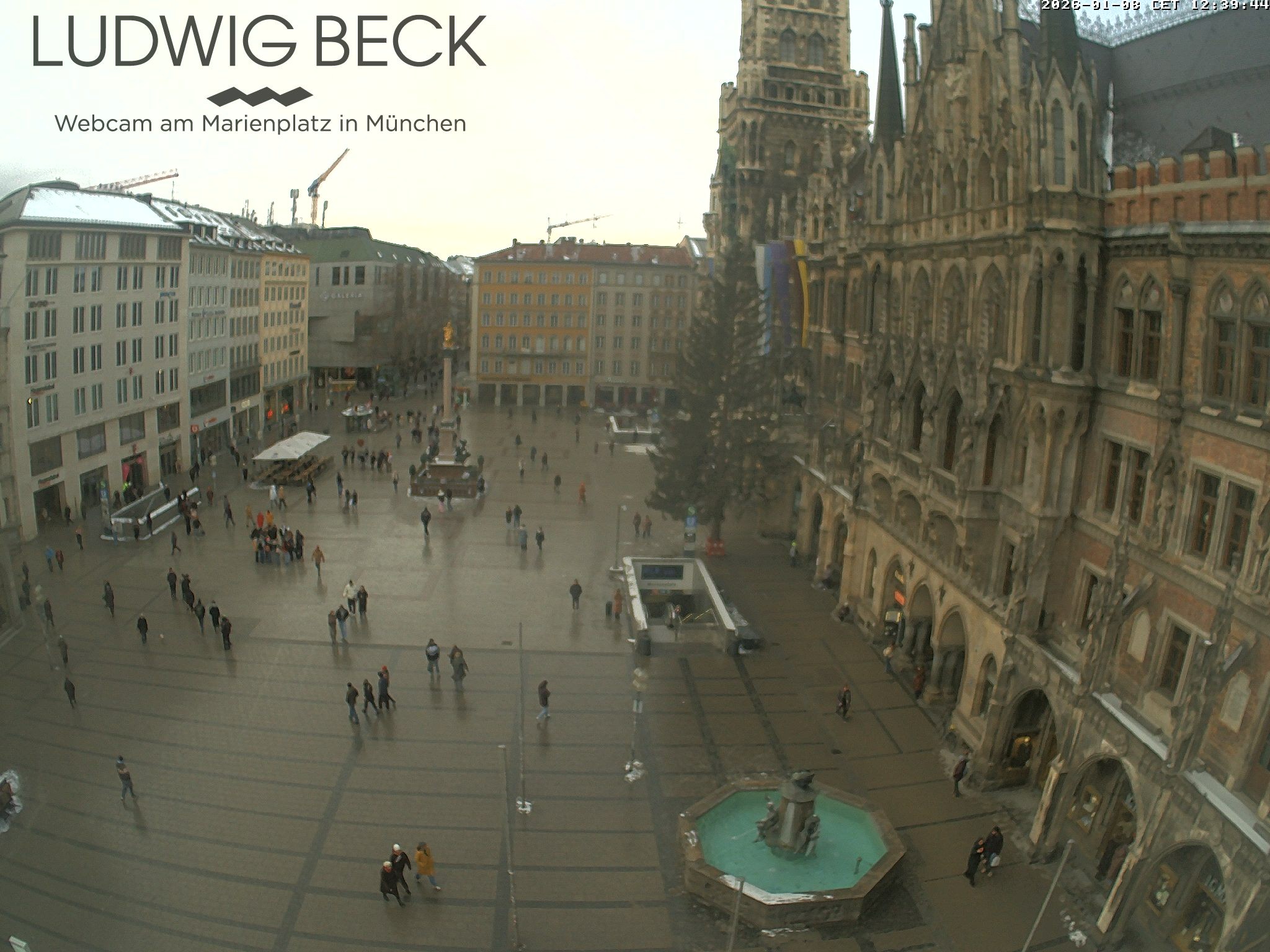Archiv Foto Webcam am Marienplatz München