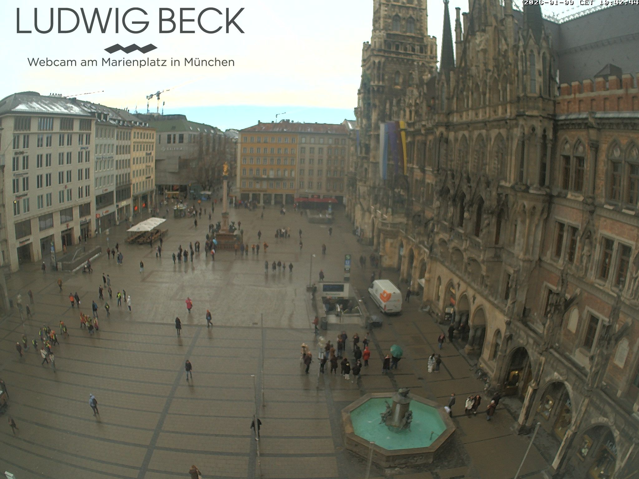 Archiv Foto Webcam am Marienplatz München