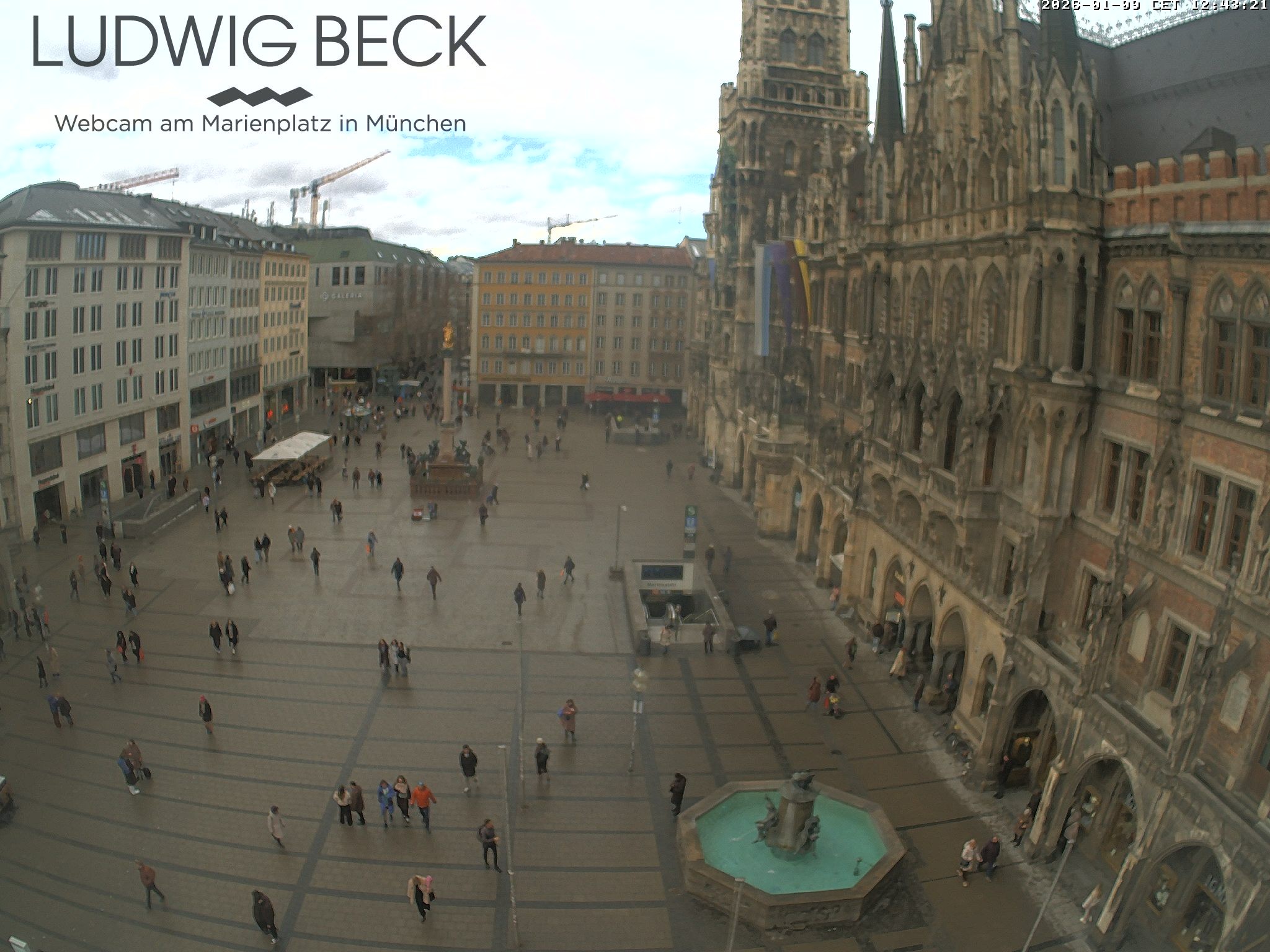 Archiv Foto Webcam am Marienplatz München