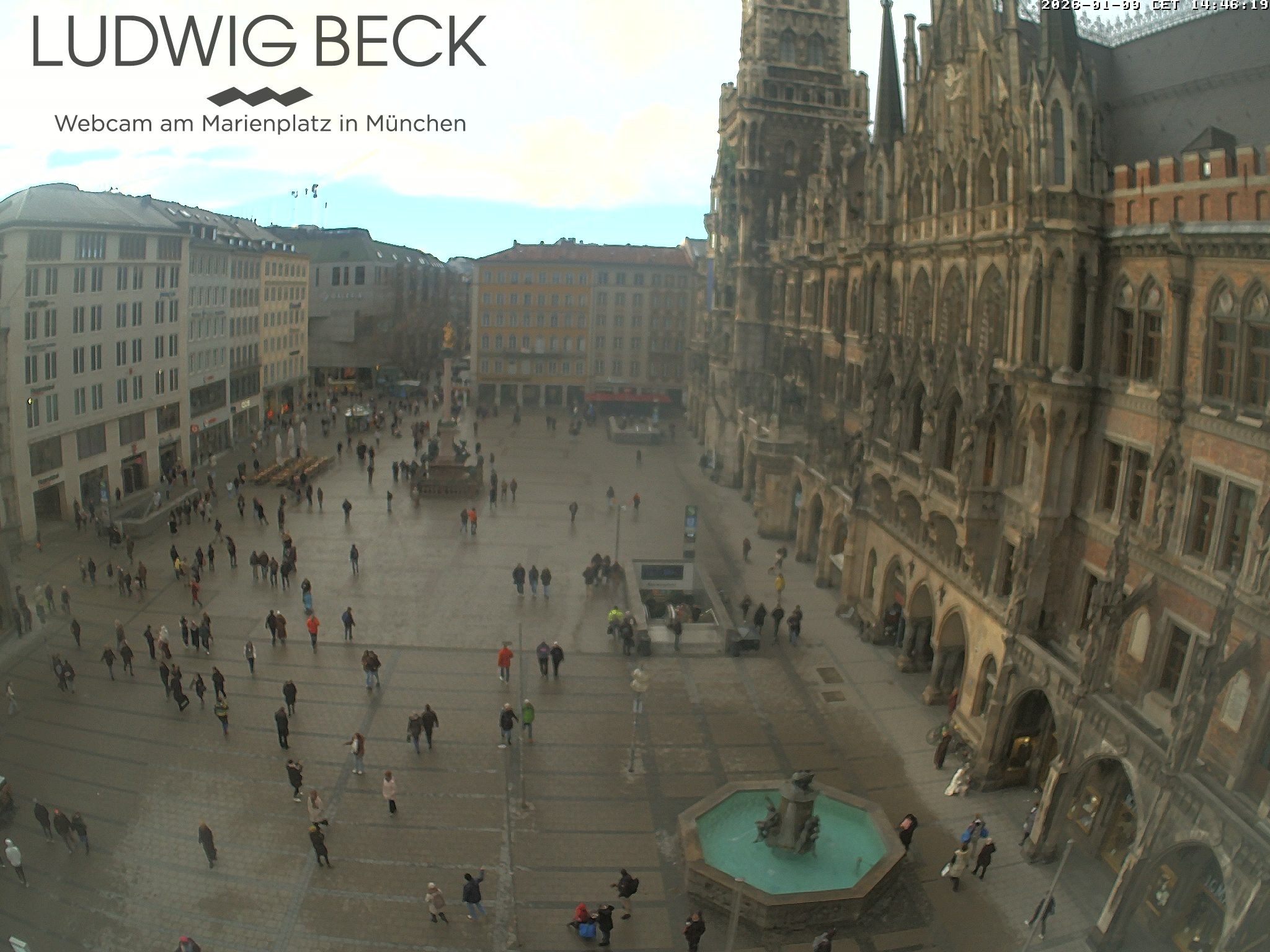 Archiv Foto Webcam am Marienplatz München