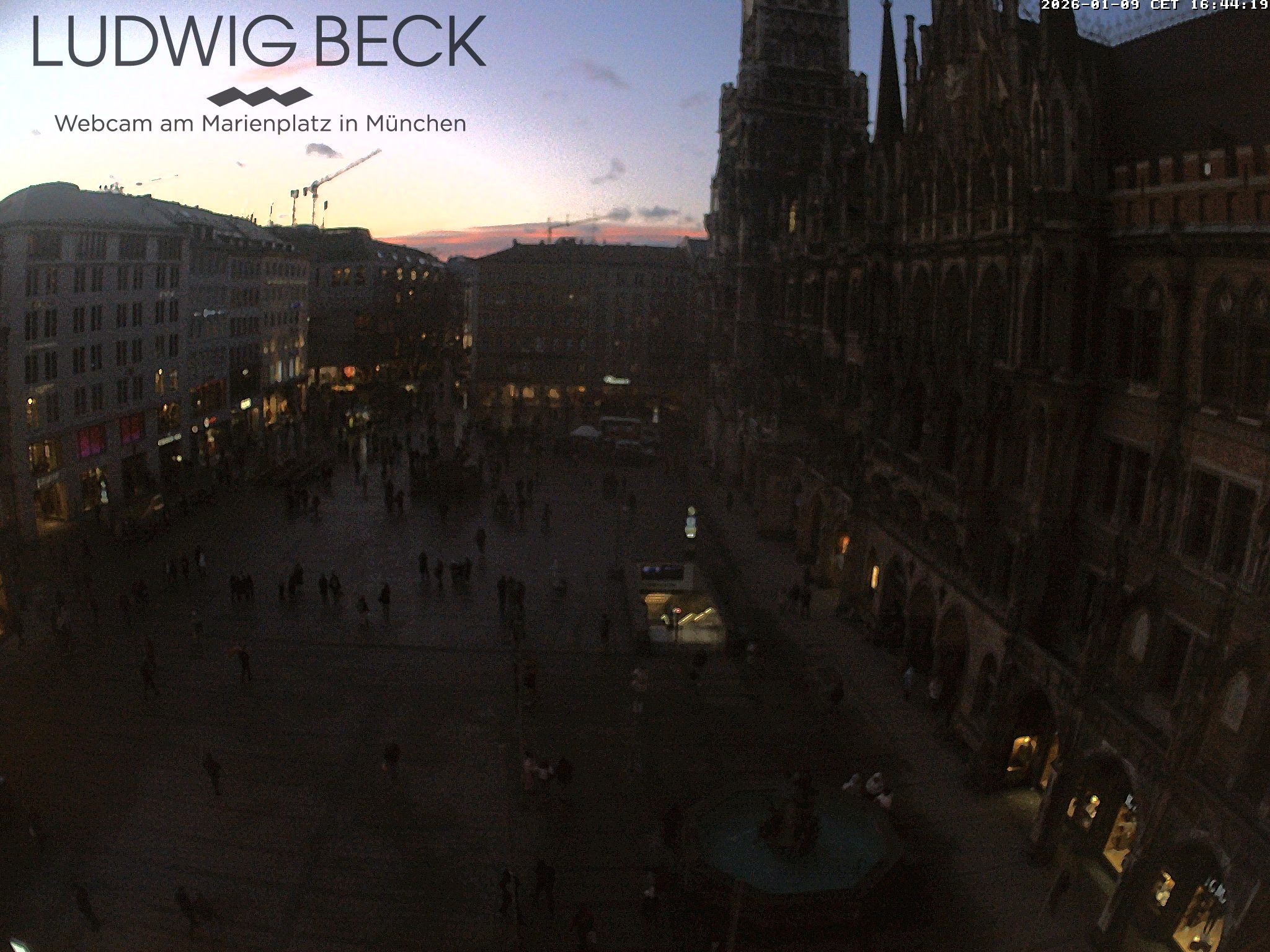 Archiv Foto Webcam am Marienplatz München