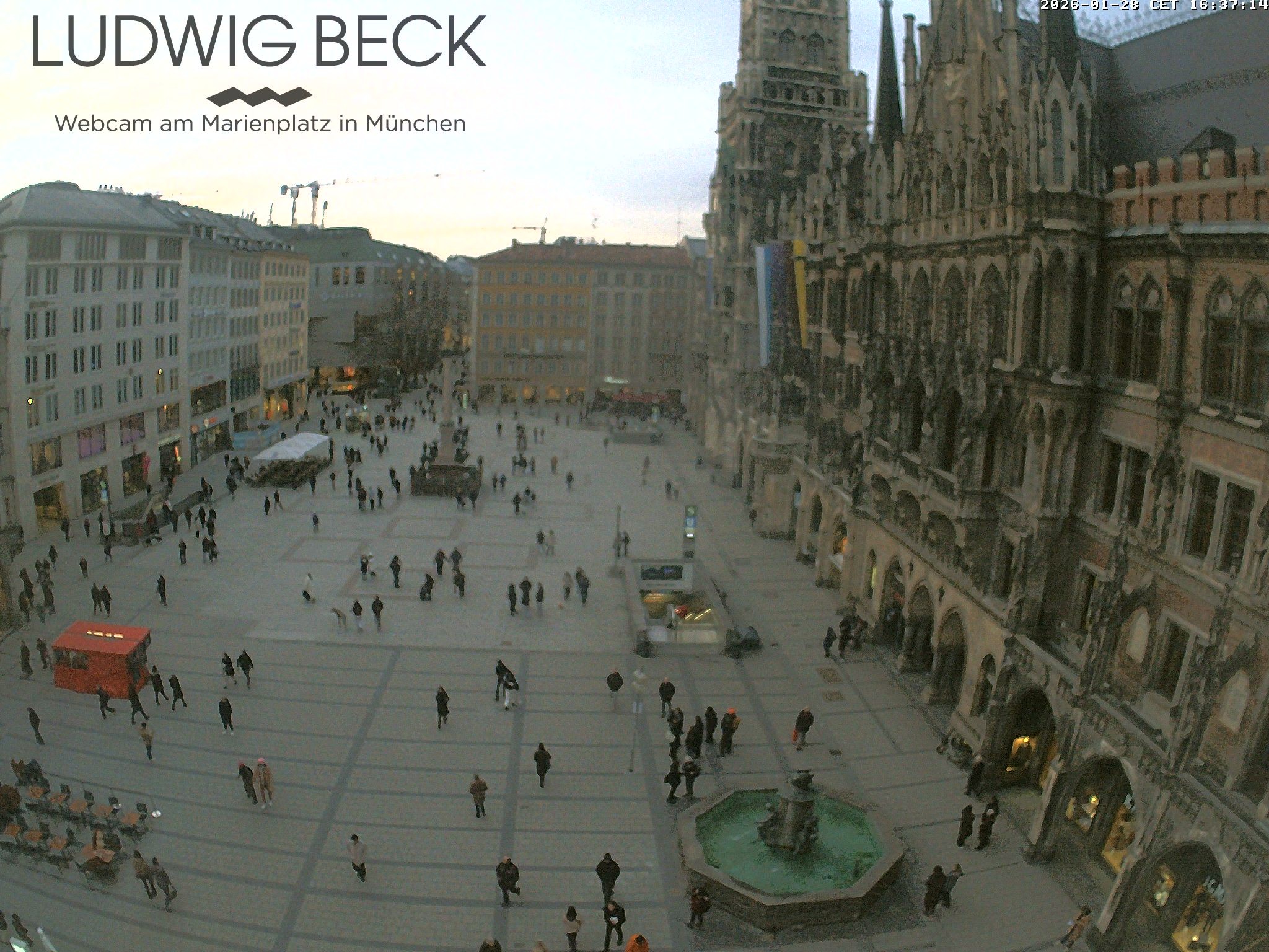 Archiv Foto Webcam am Marienplatz München