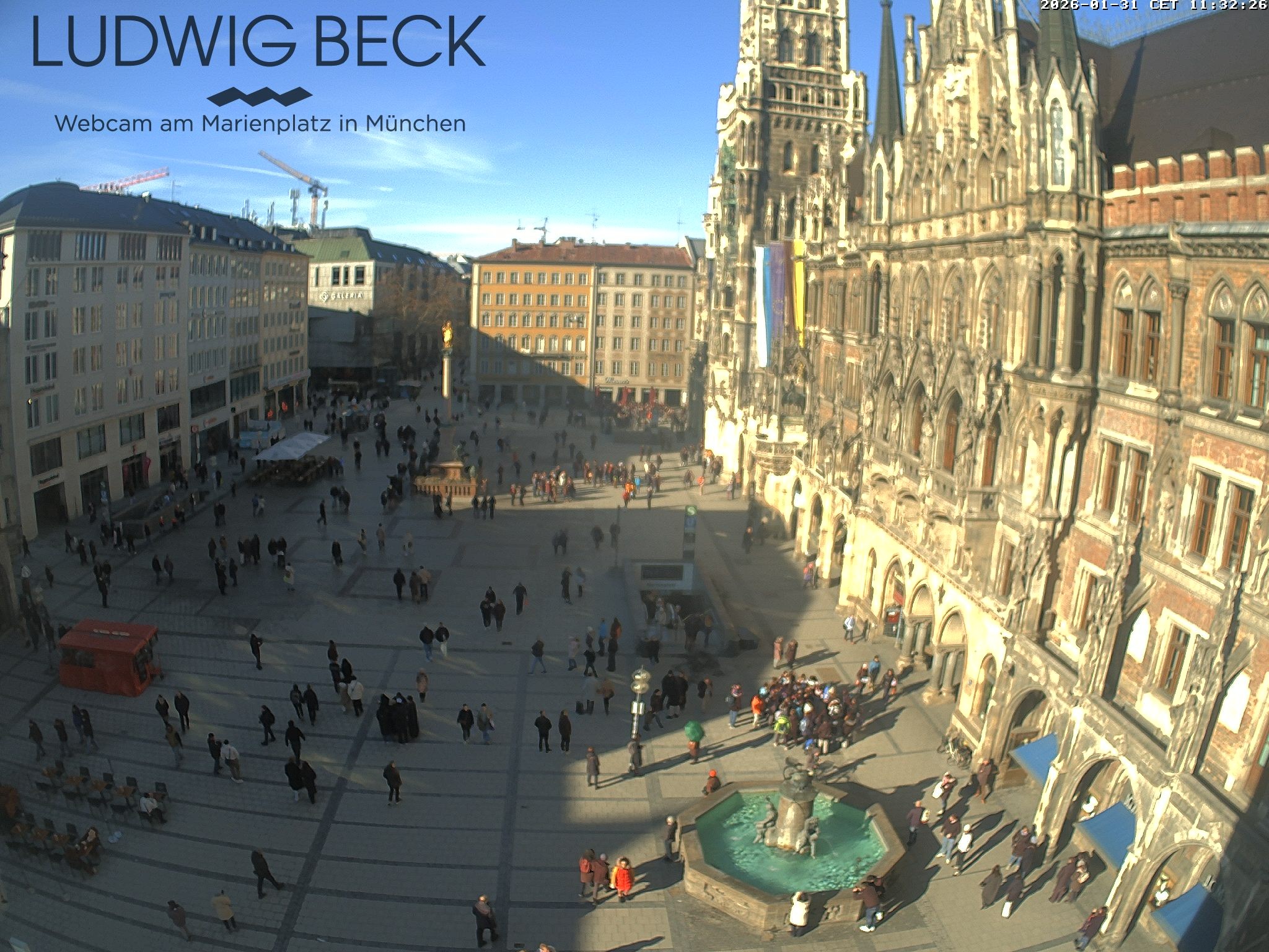 Archiv Foto Webcam am Marienplatz München