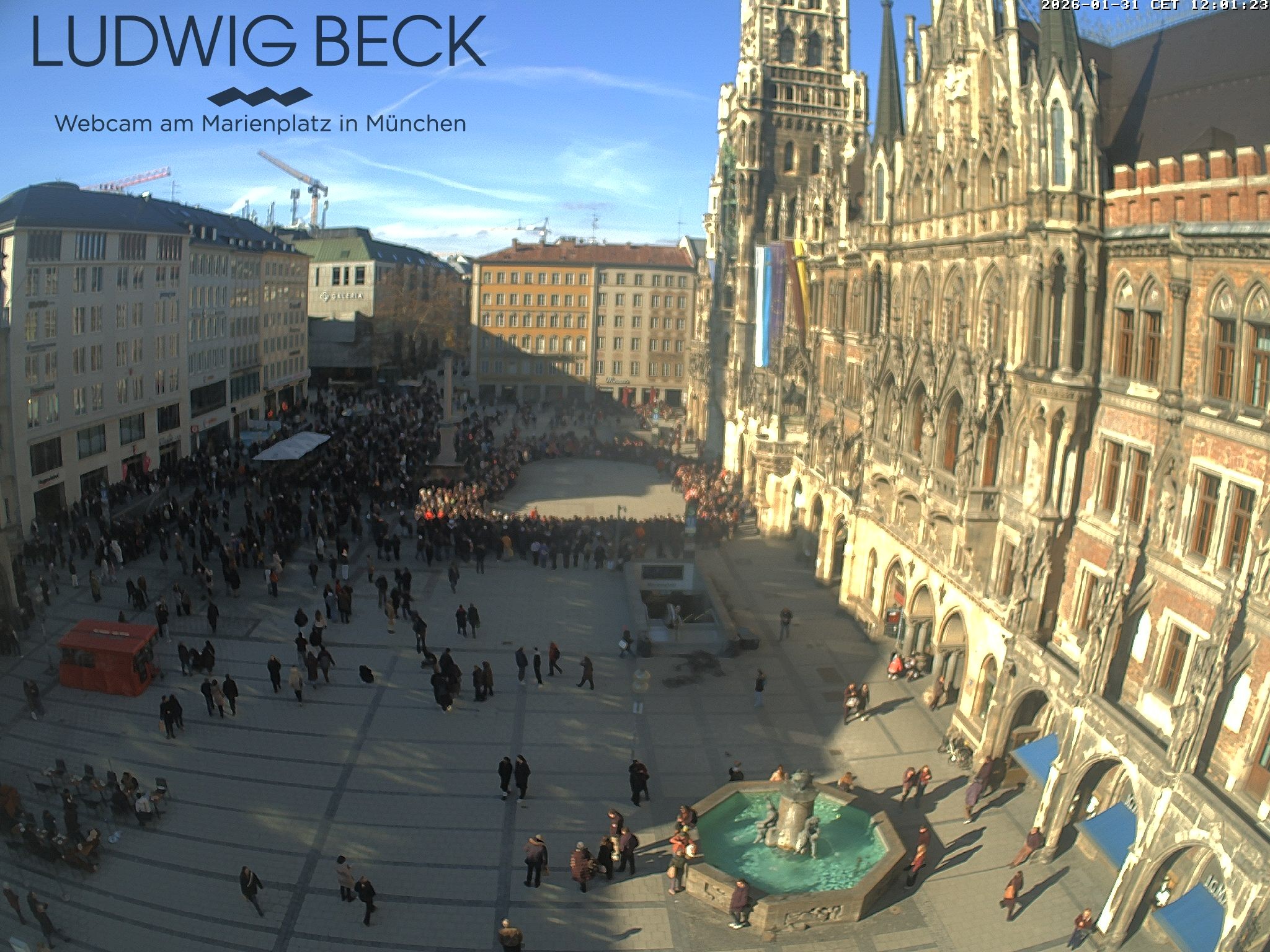 Archiv Foto Webcam am Marienplatz München