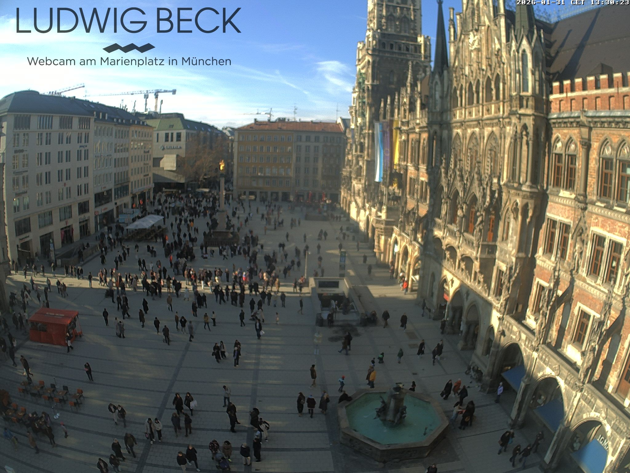 Archiv Foto Webcam am Marienplatz München