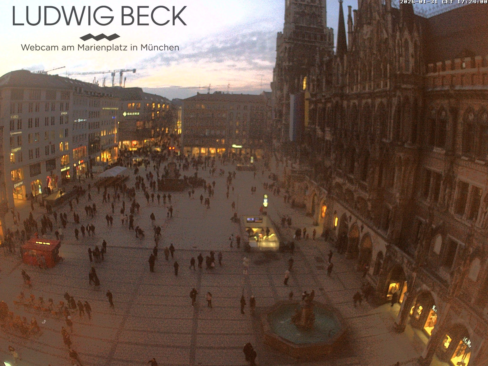 Archiv Foto Webcam am Marienplatz München