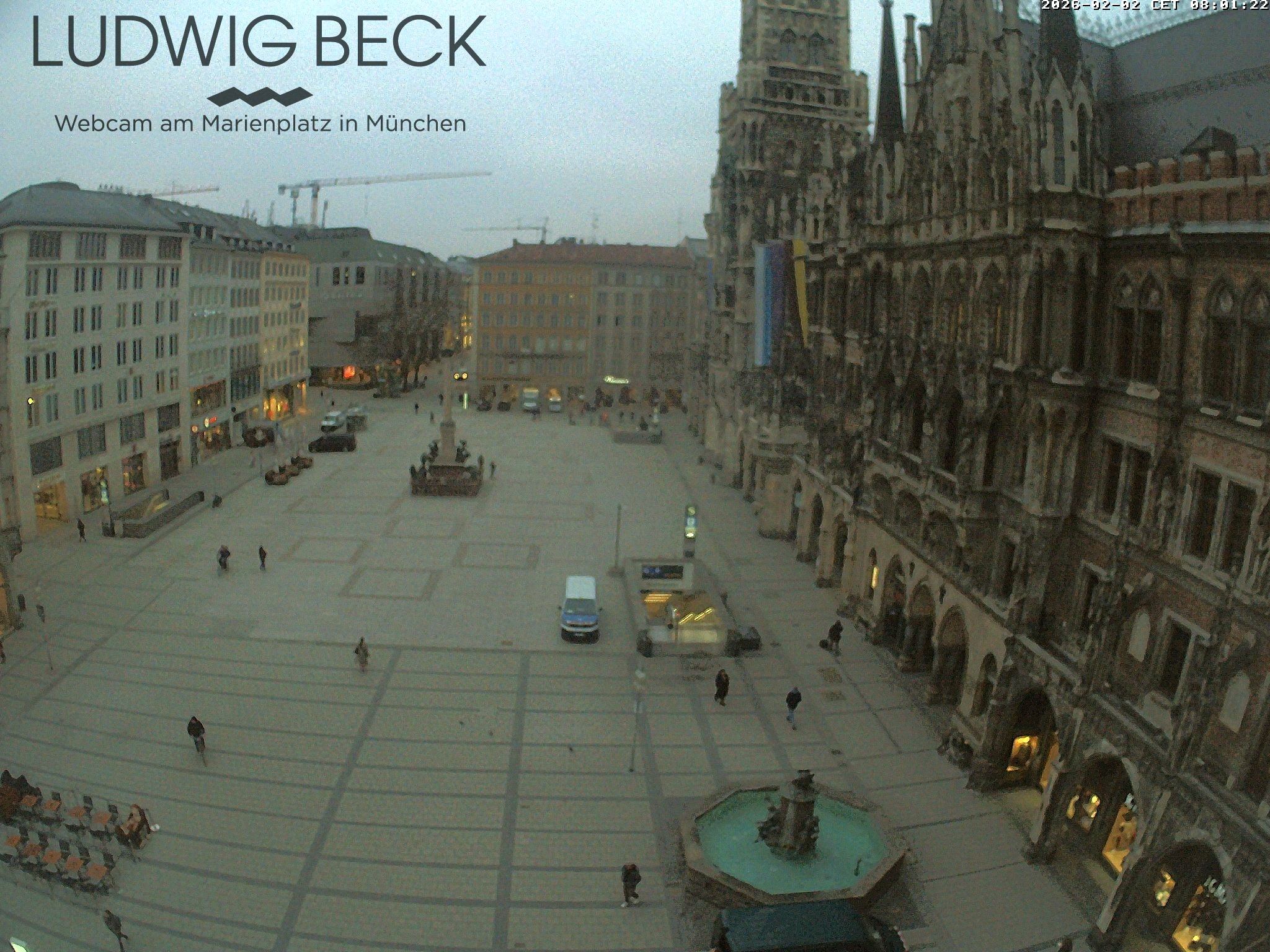 Archiv Foto Webcam am Marienplatz München