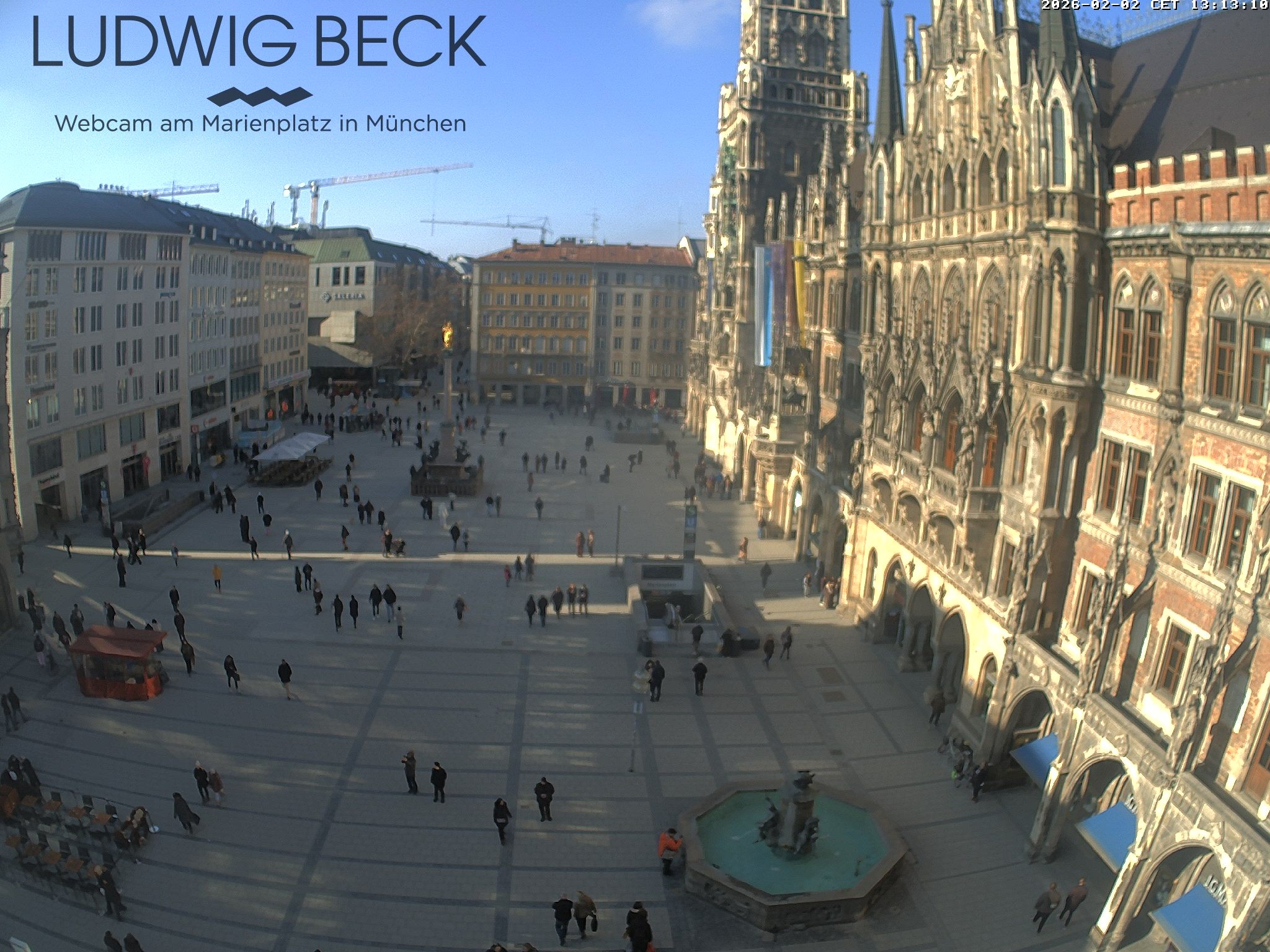 Archived image Webcam at the Marienplatz, Munich