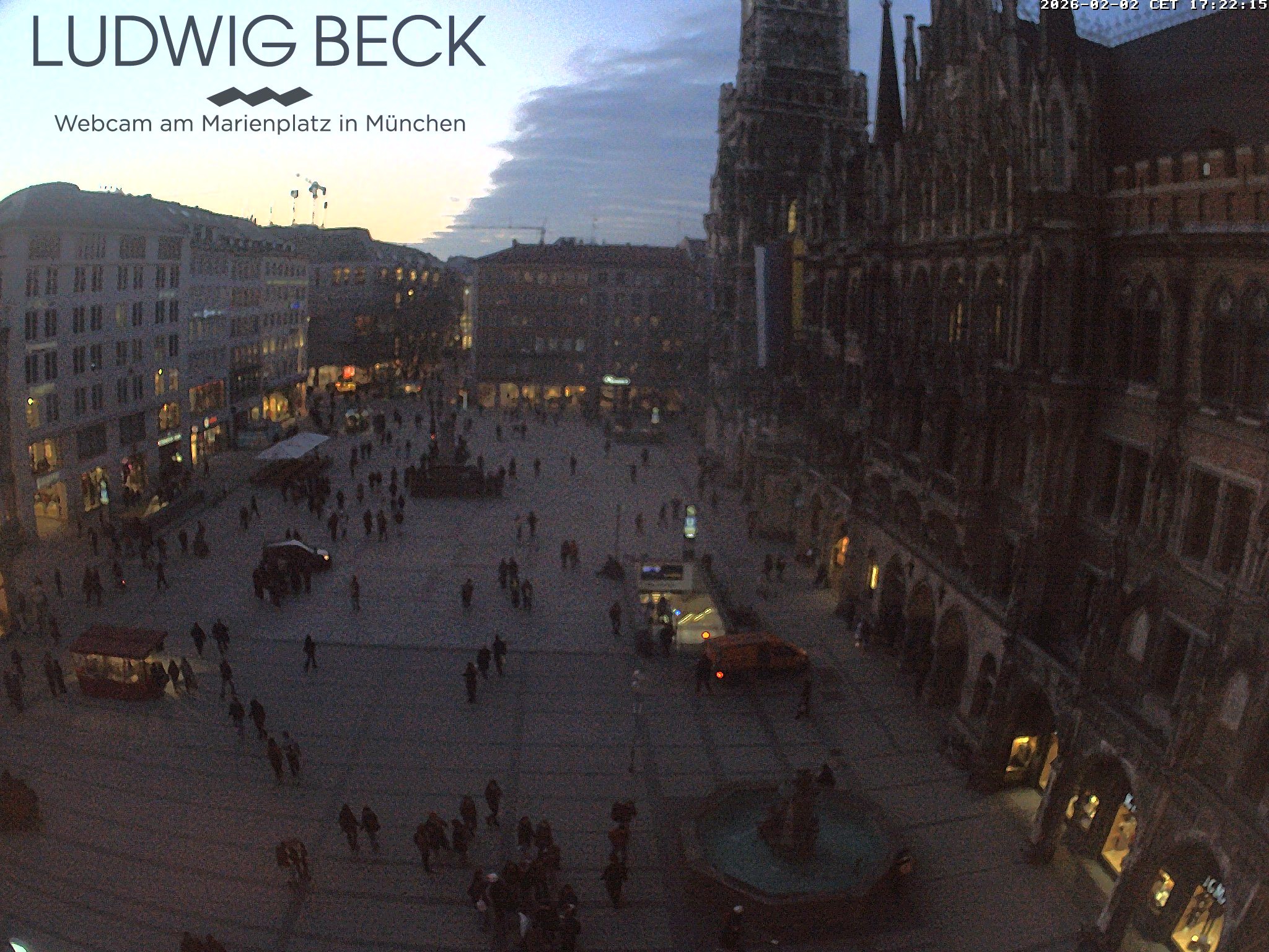 Archiv Foto Webcam am Marienplatz München