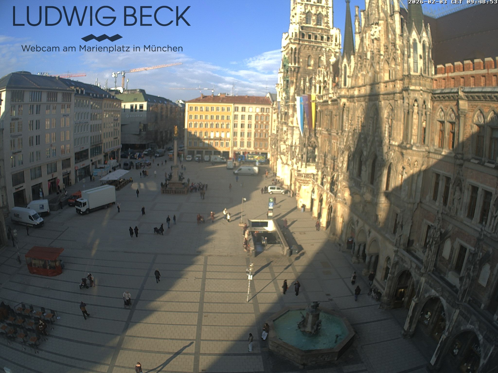 Archiv Foto Webcam am Marienplatz München