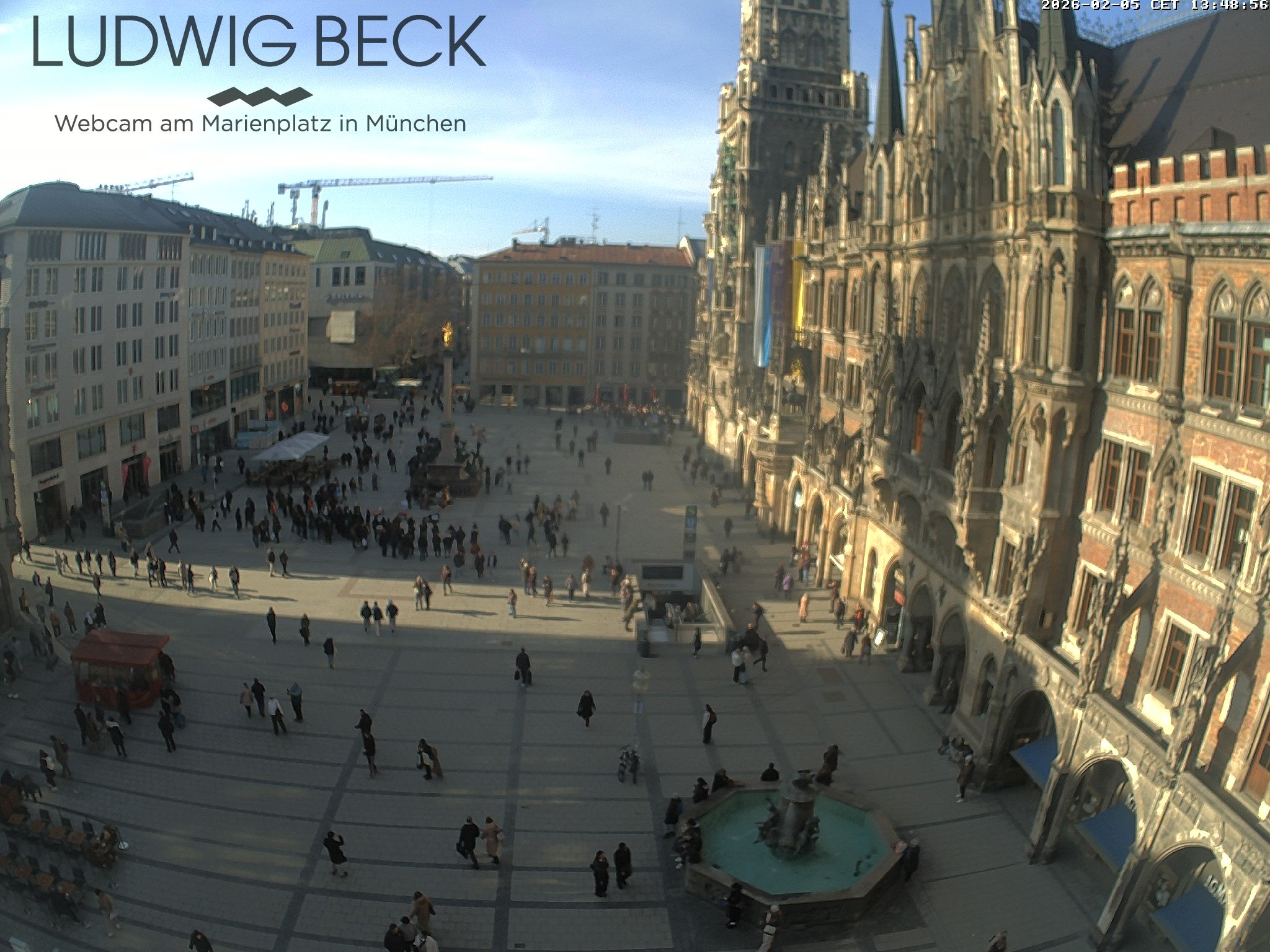 Archived image Webcam at the Marienplatz, Munich