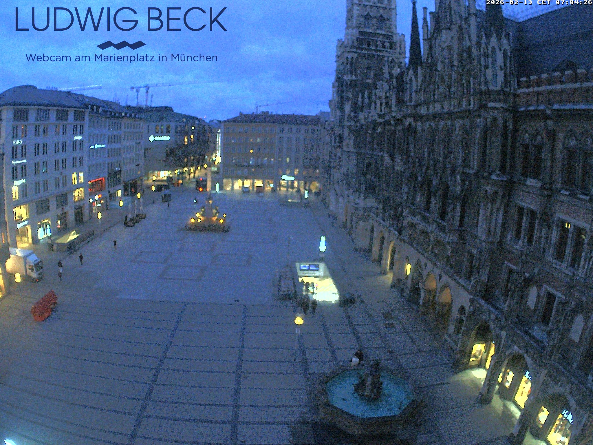 Archiv Foto Webcam am Marienplatz München