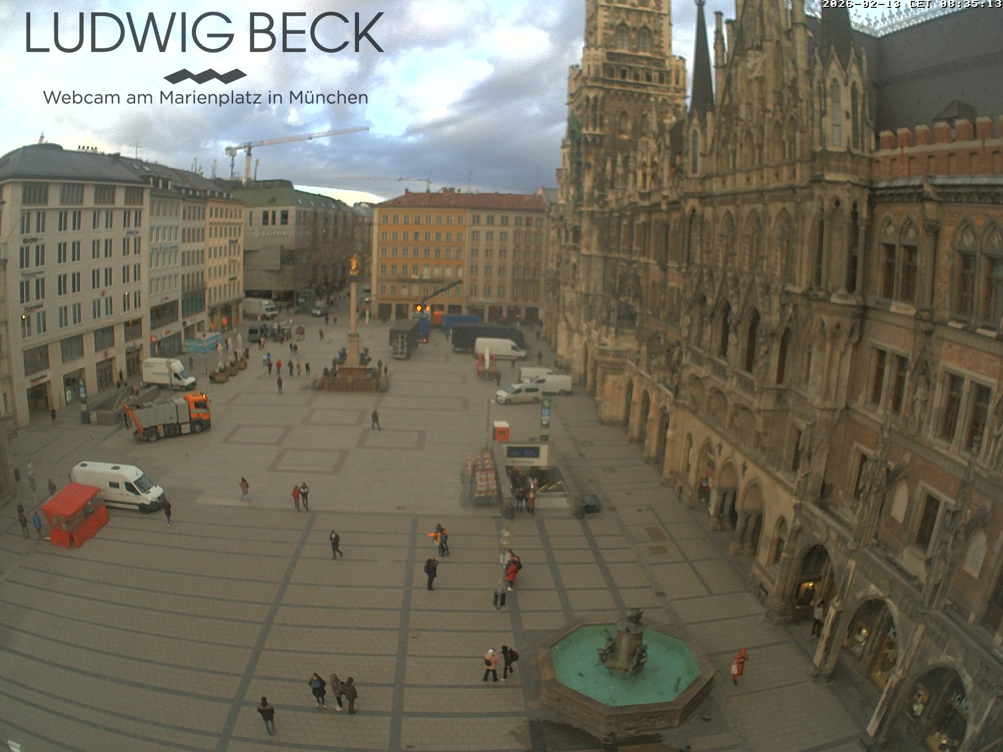 Archiv Foto Webcam am Marienplatz München