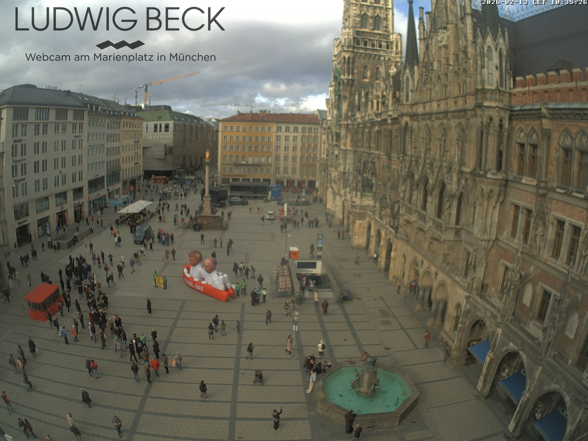 Archiv Foto Webcam am Marienplatz München