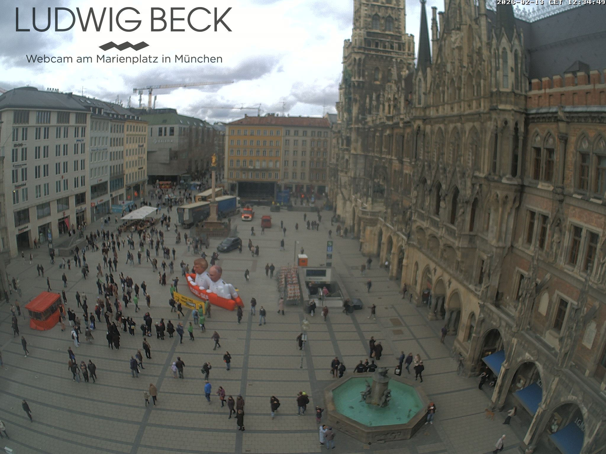 Archiv Foto Webcam am Marienplatz München