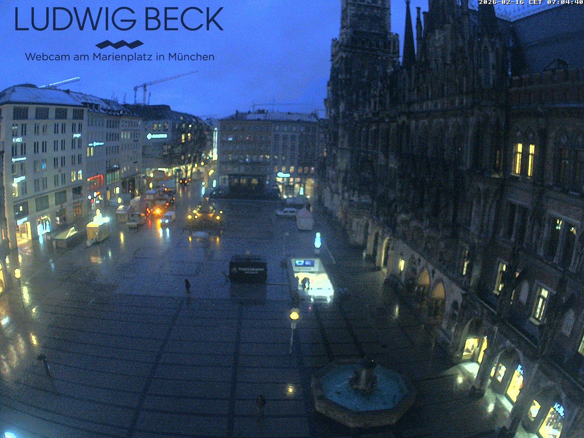 Archiv Foto Webcam am Marienplatz München