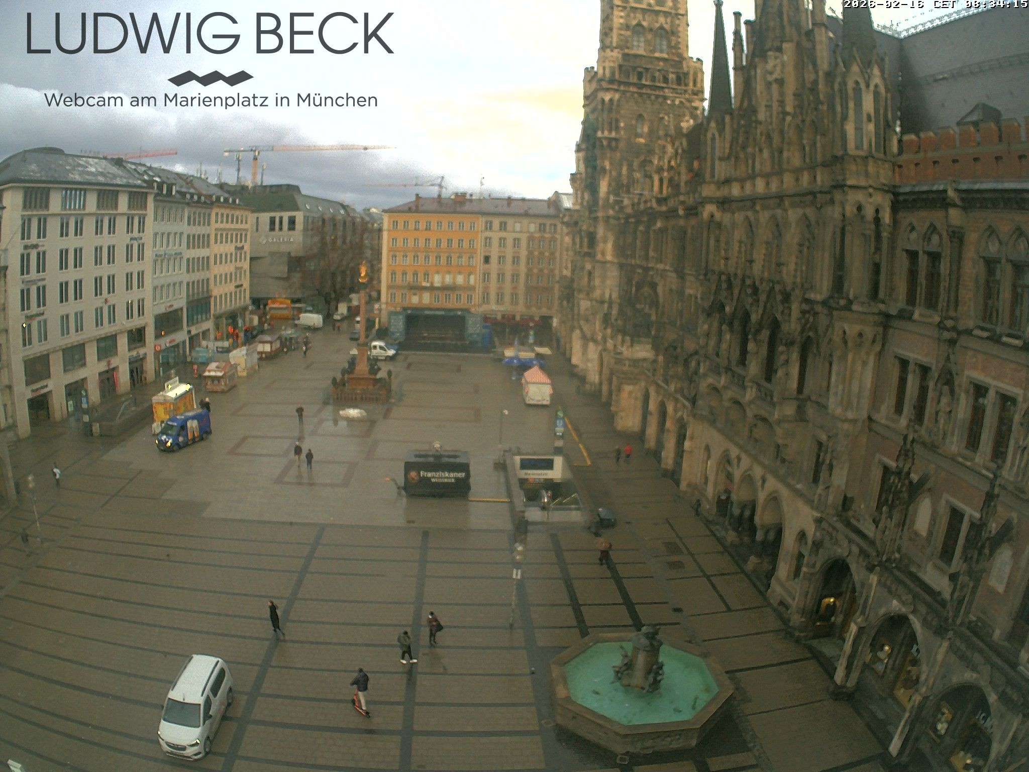 Archiv Foto Webcam am Marienplatz München