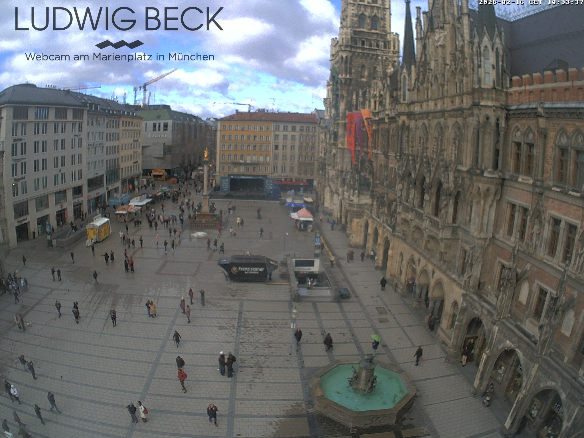 Archiv Foto Webcam am Marienplatz München