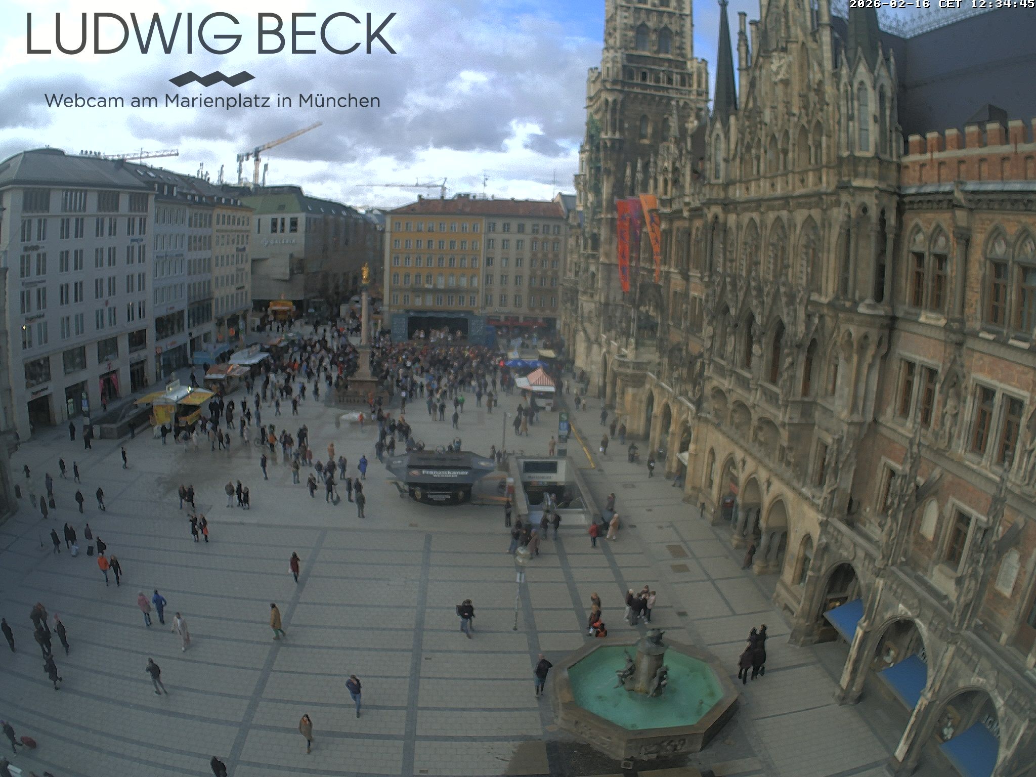 Archiv Foto Webcam am Marienplatz München
