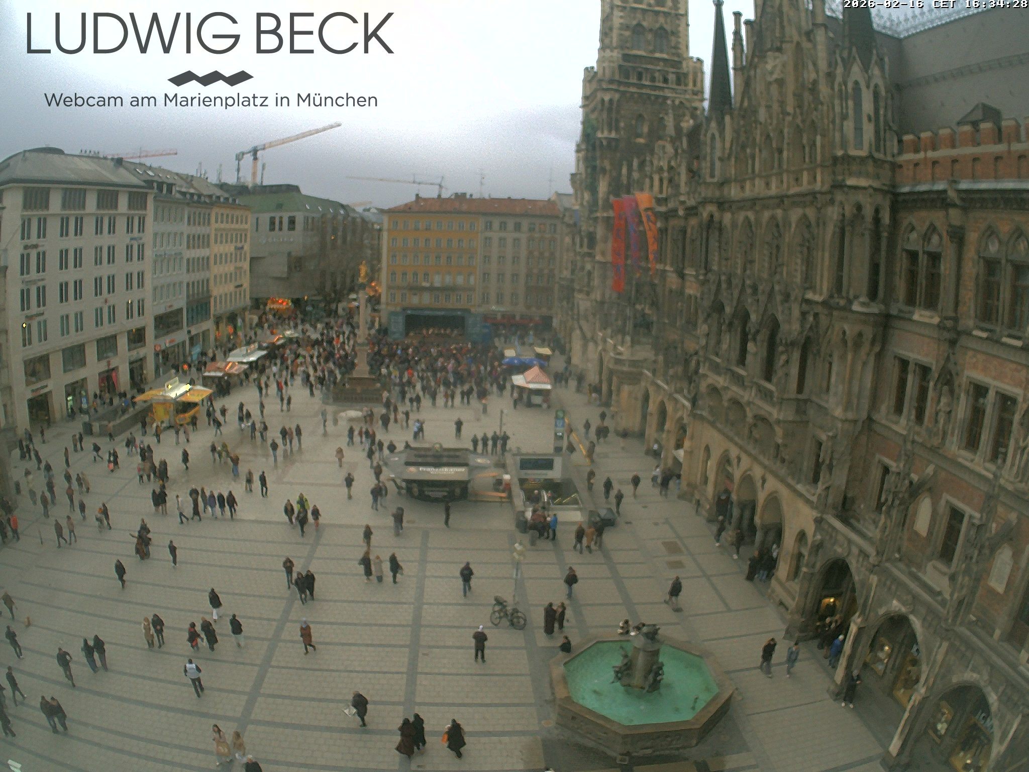 Archiv Foto Webcam am Marienplatz München