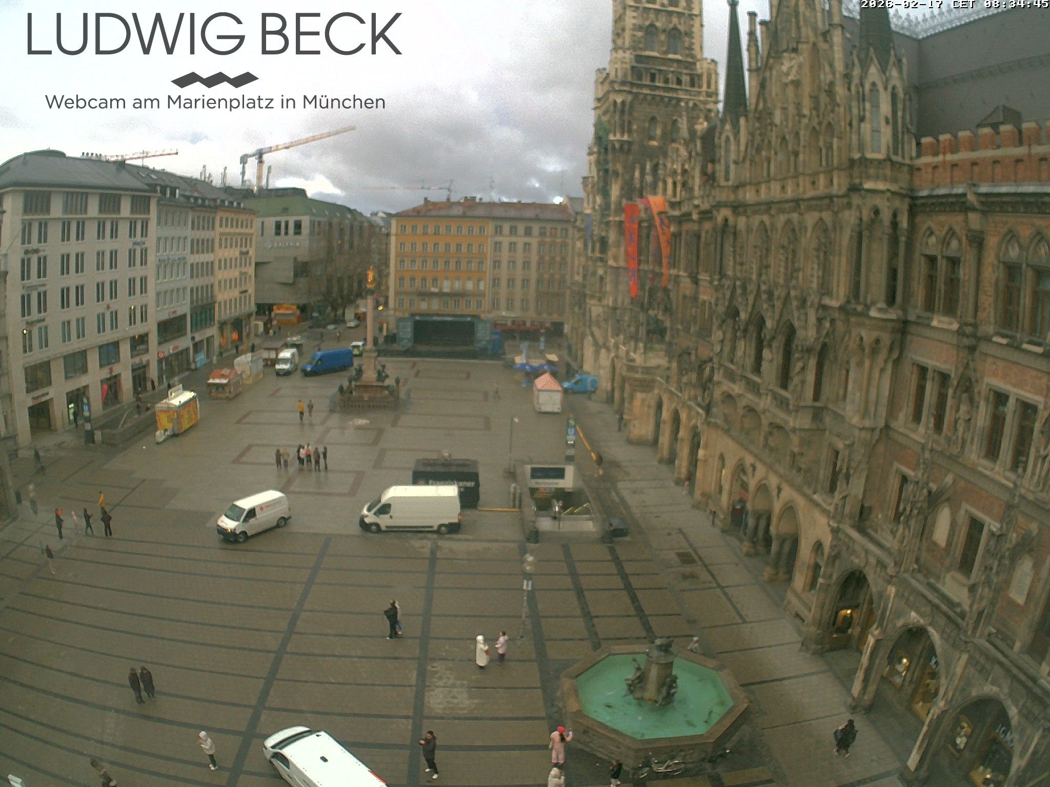 Archiv Foto Webcam am Marienplatz München