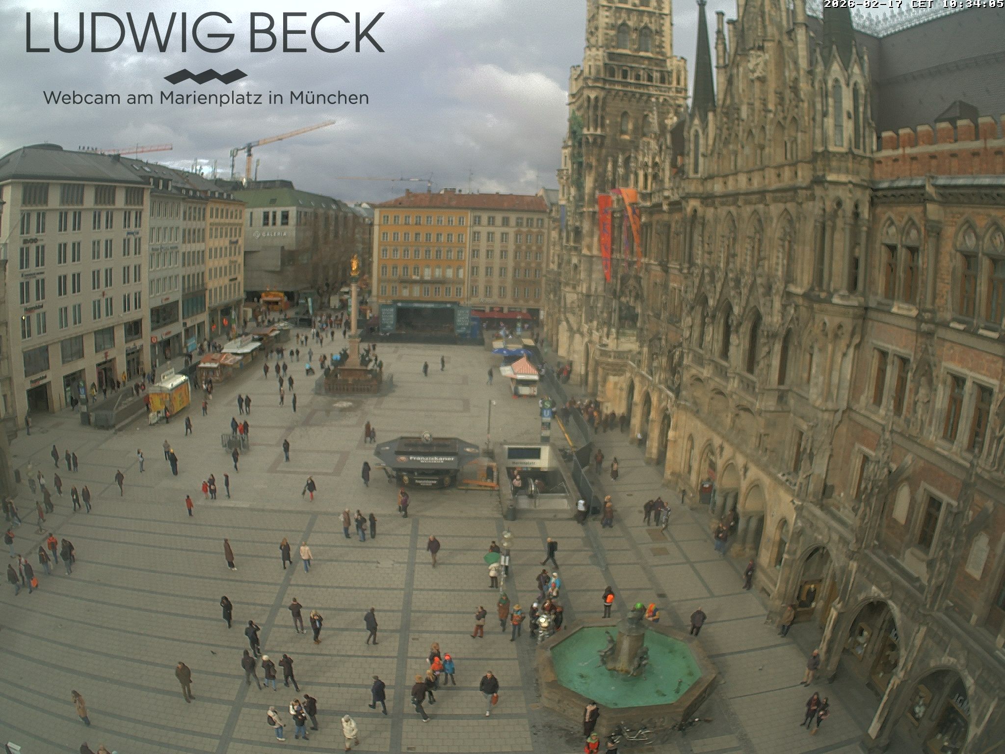 Archiv Foto Webcam am Marienplatz München