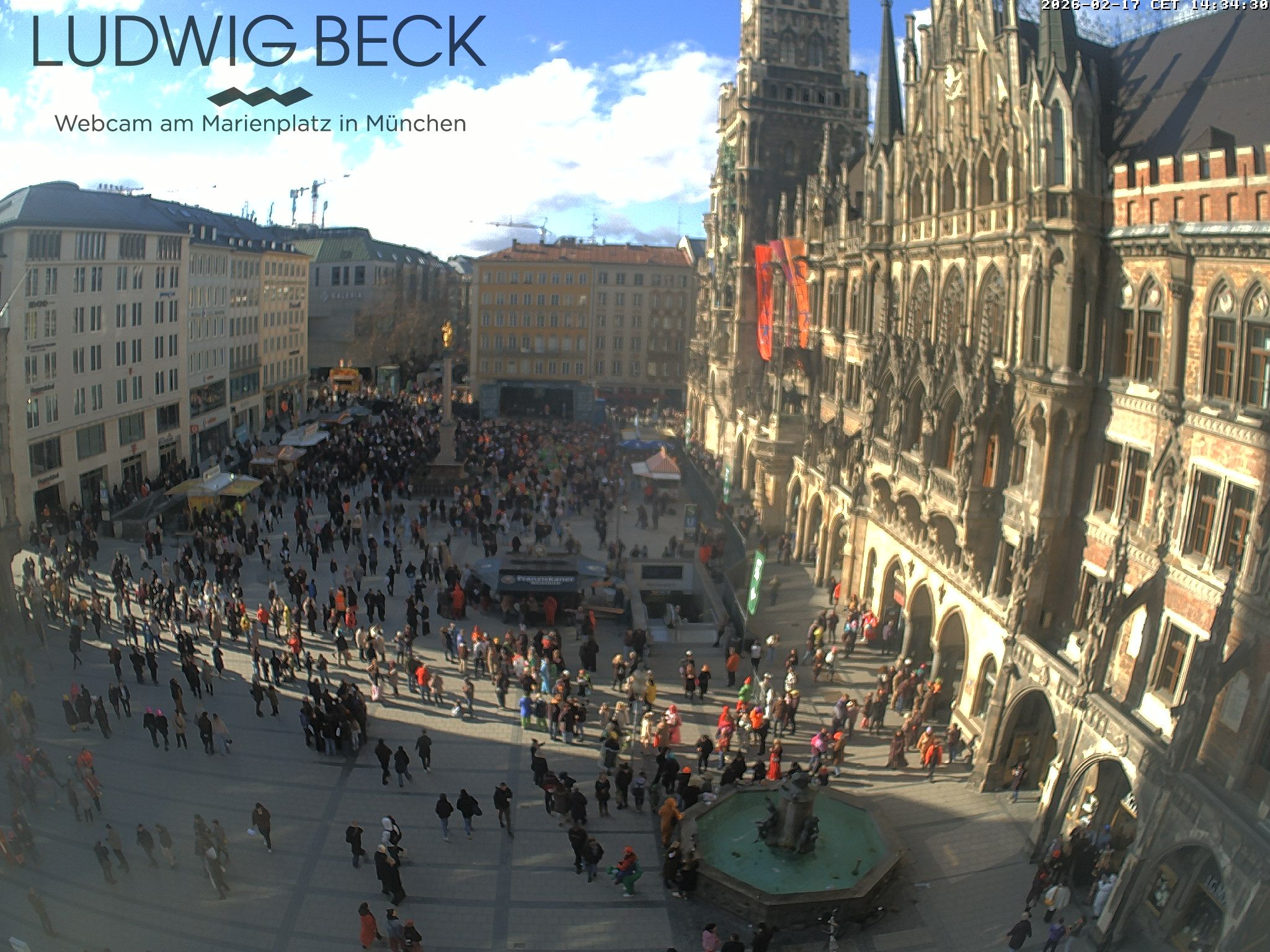 Archiv Foto Webcam am Marienplatz München