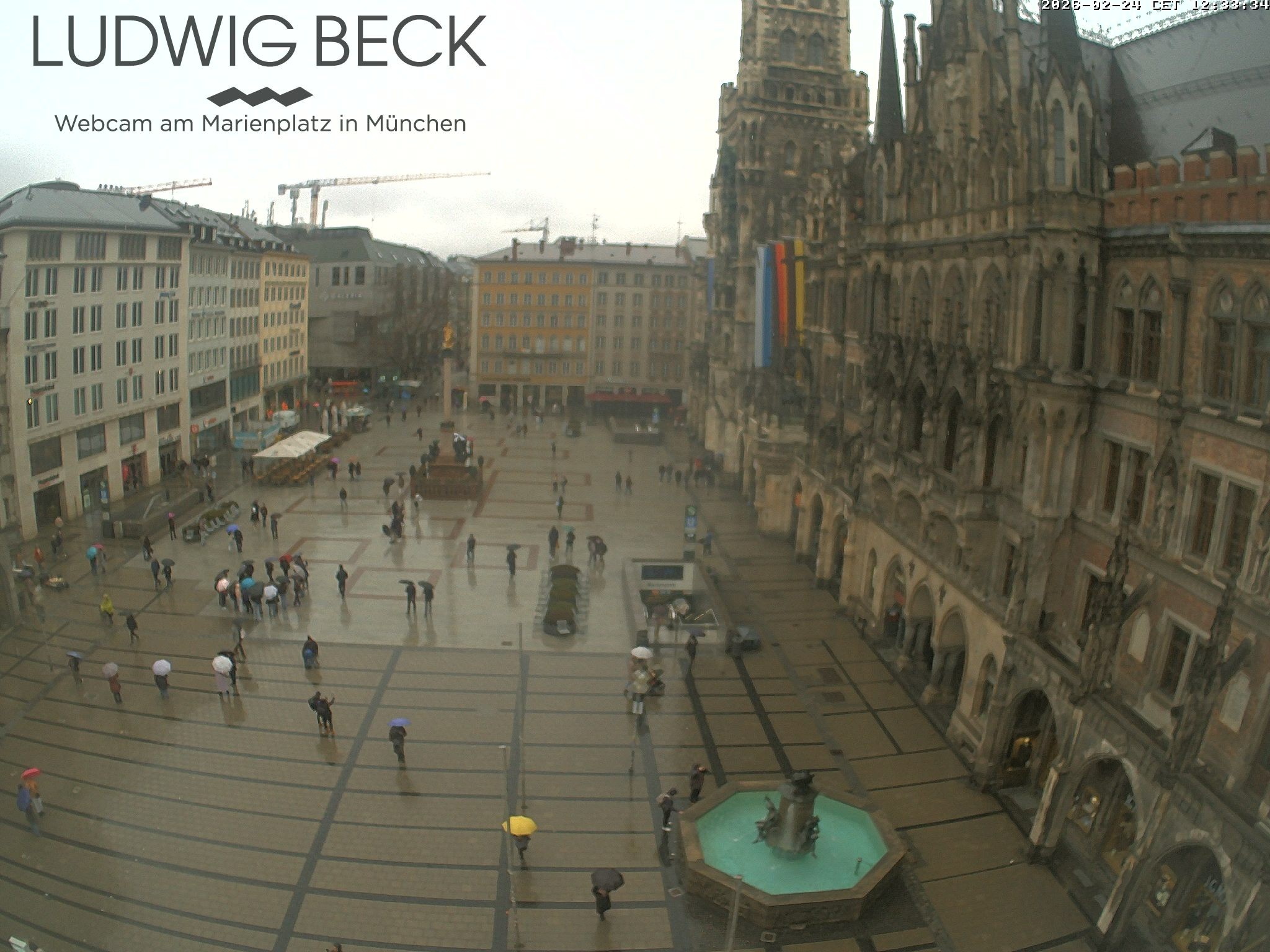 Archiv Foto Webcam am Marienplatz München
