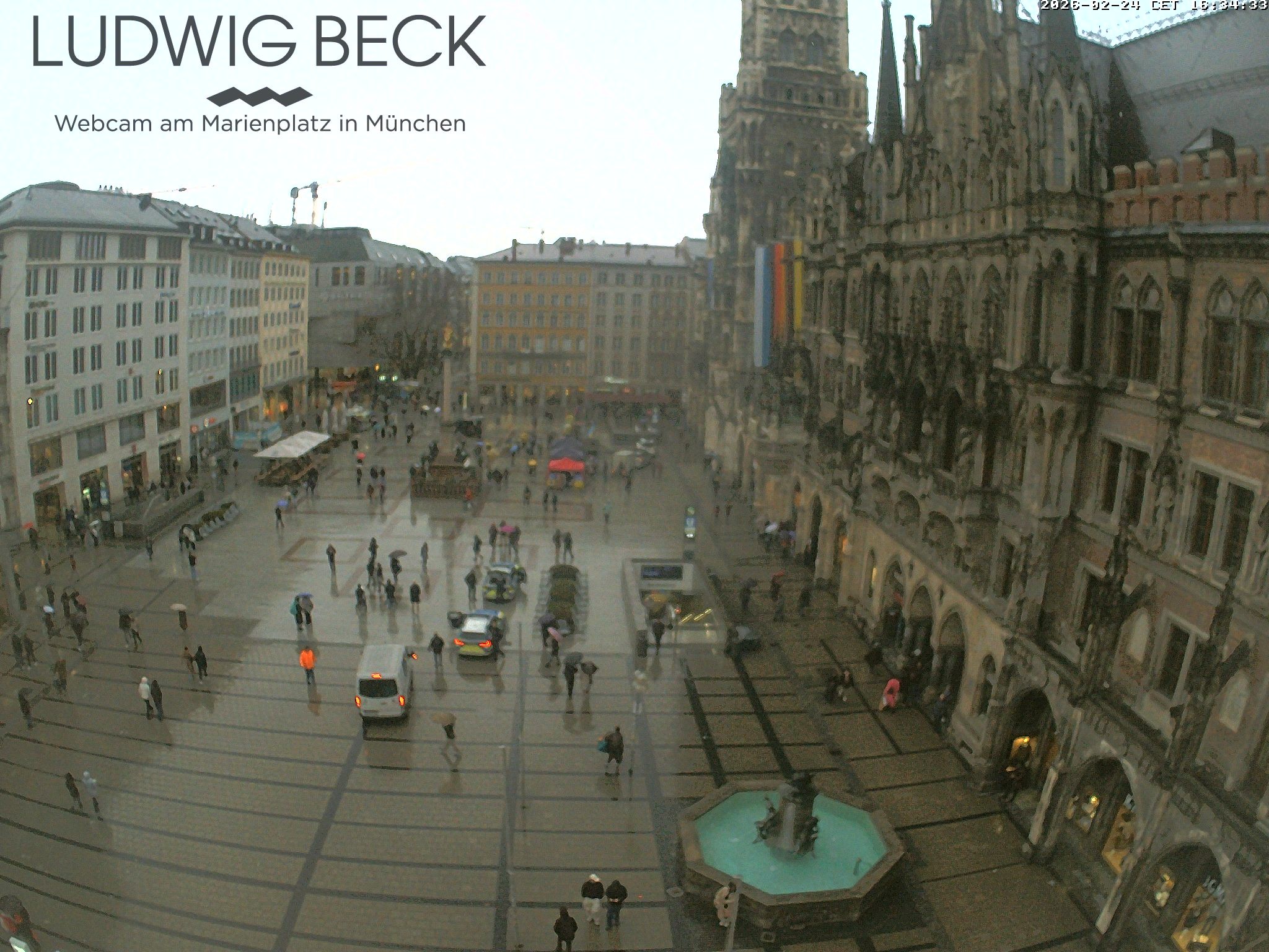 Archived image Webcam at the Marienplatz, Munich
