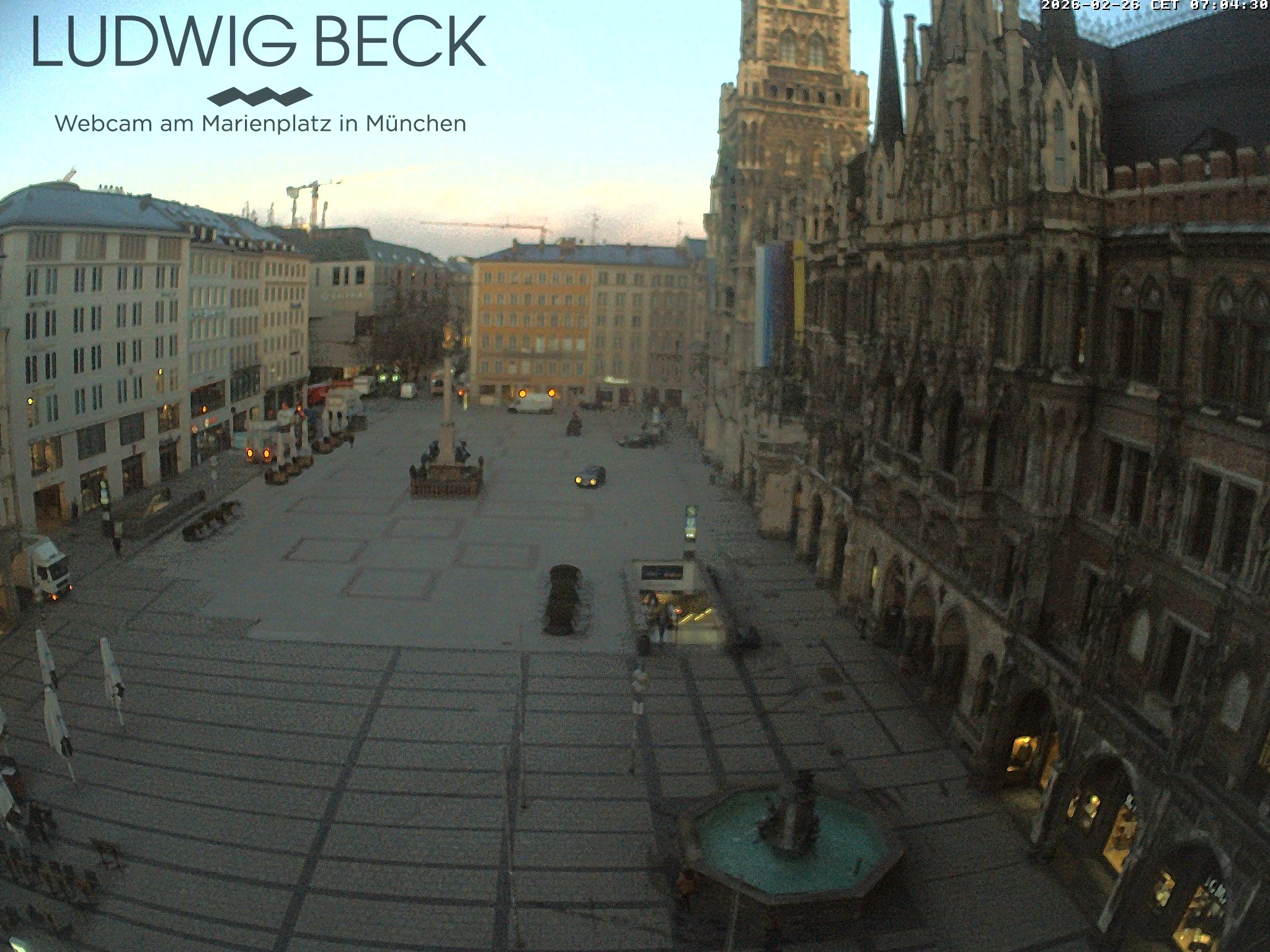 Archiv Foto Webcam am Marienplatz München