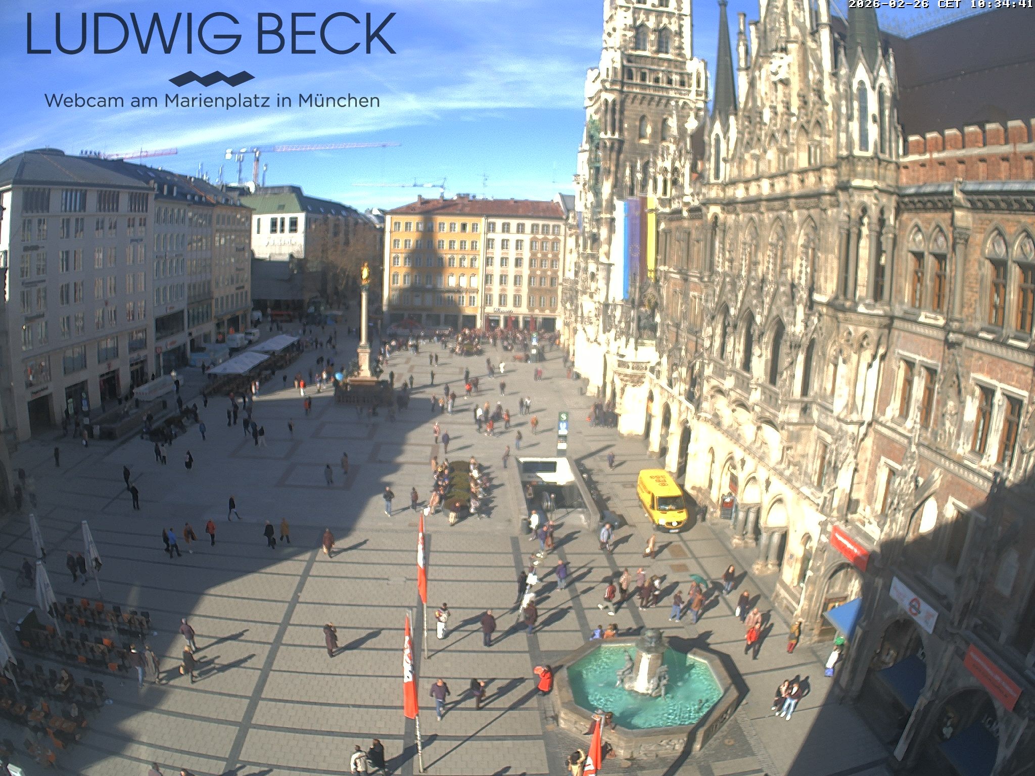 Archiv Foto Webcam am Marienplatz München
