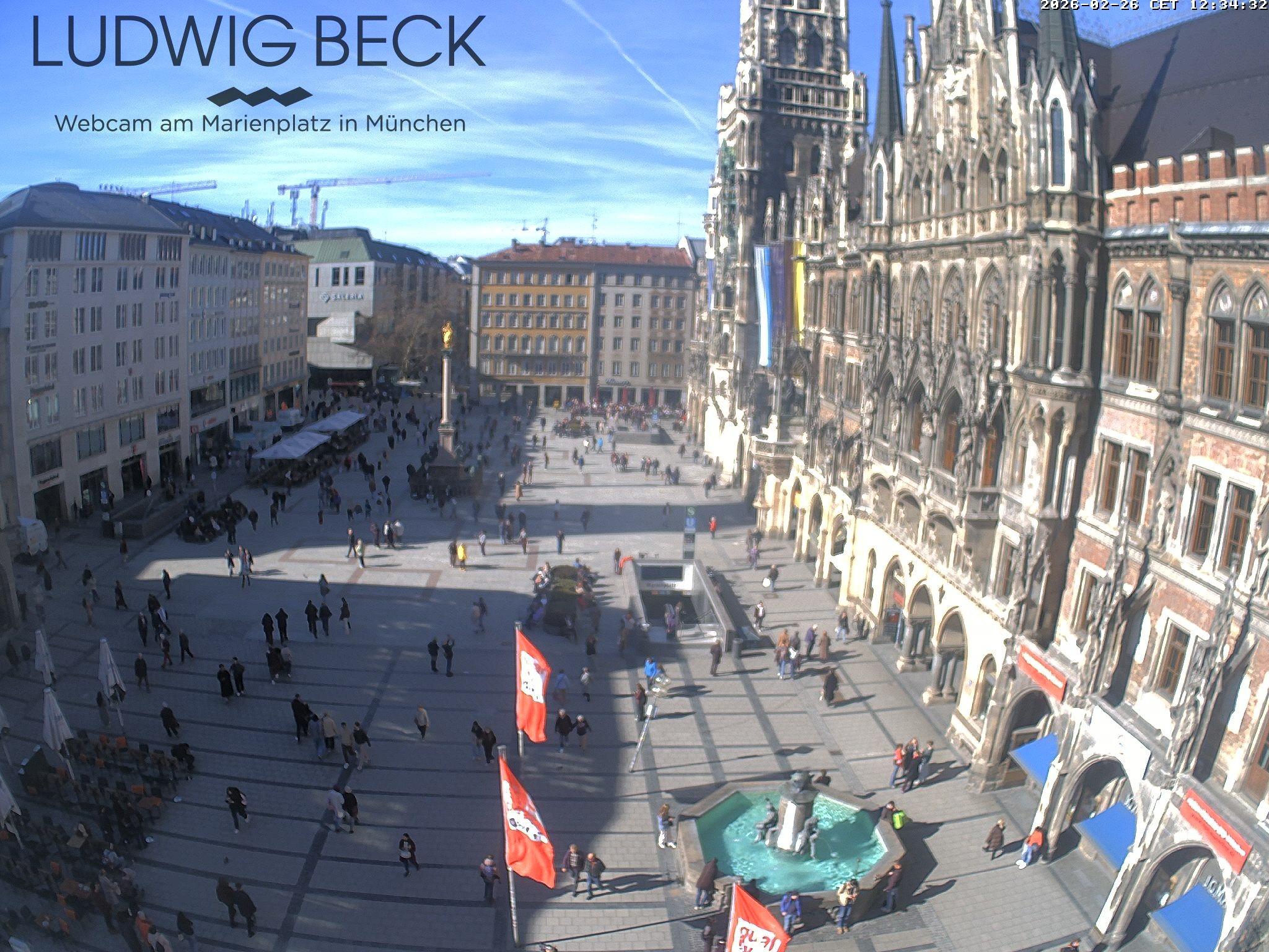 Archiv Foto Webcam am Marienplatz München