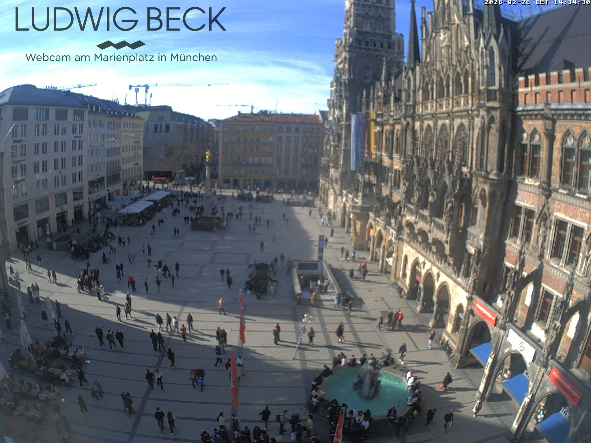 Archiv Foto Webcam am Marienplatz München