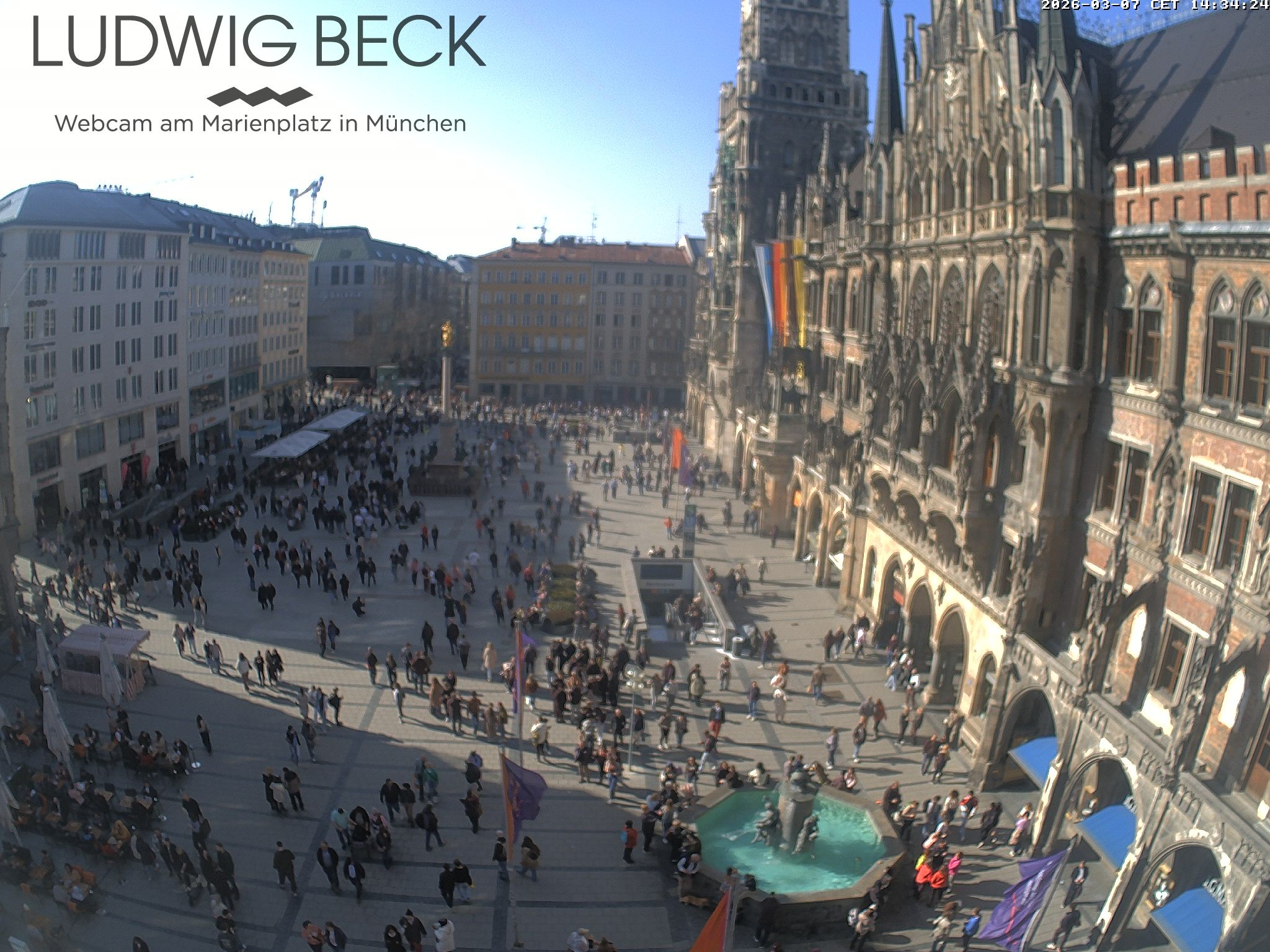 Archived image Webcam at the Marienplatz, Munich