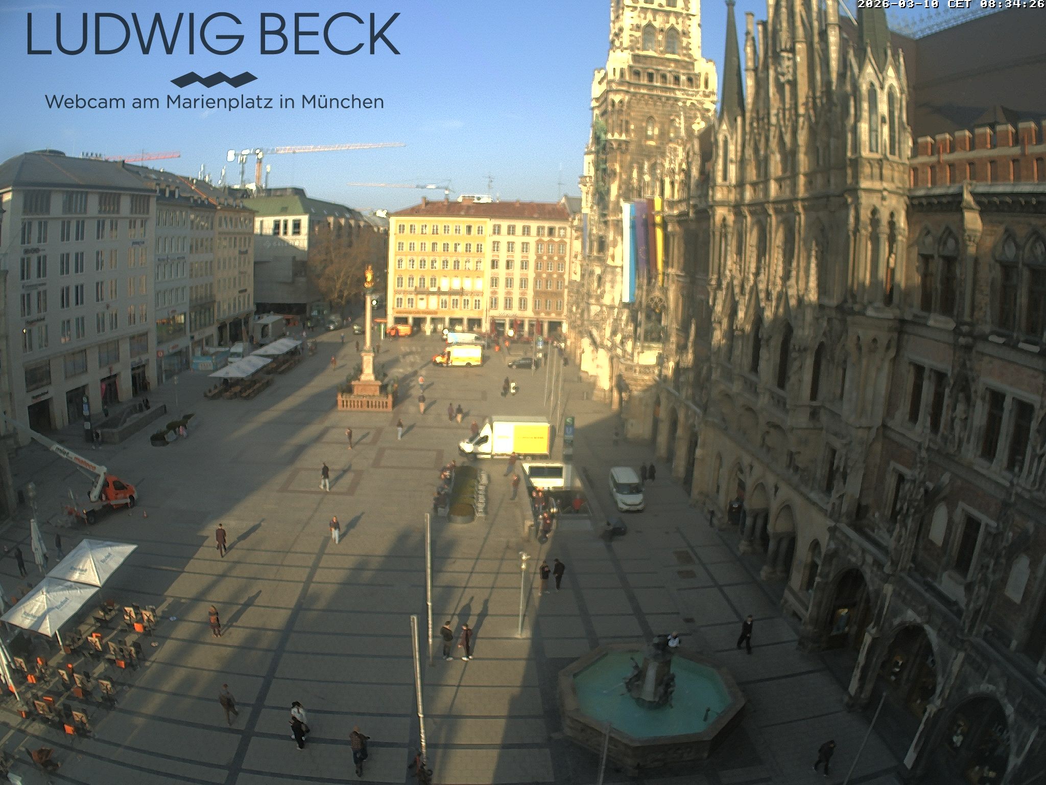 Archiv Foto Webcam am Marienplatz München