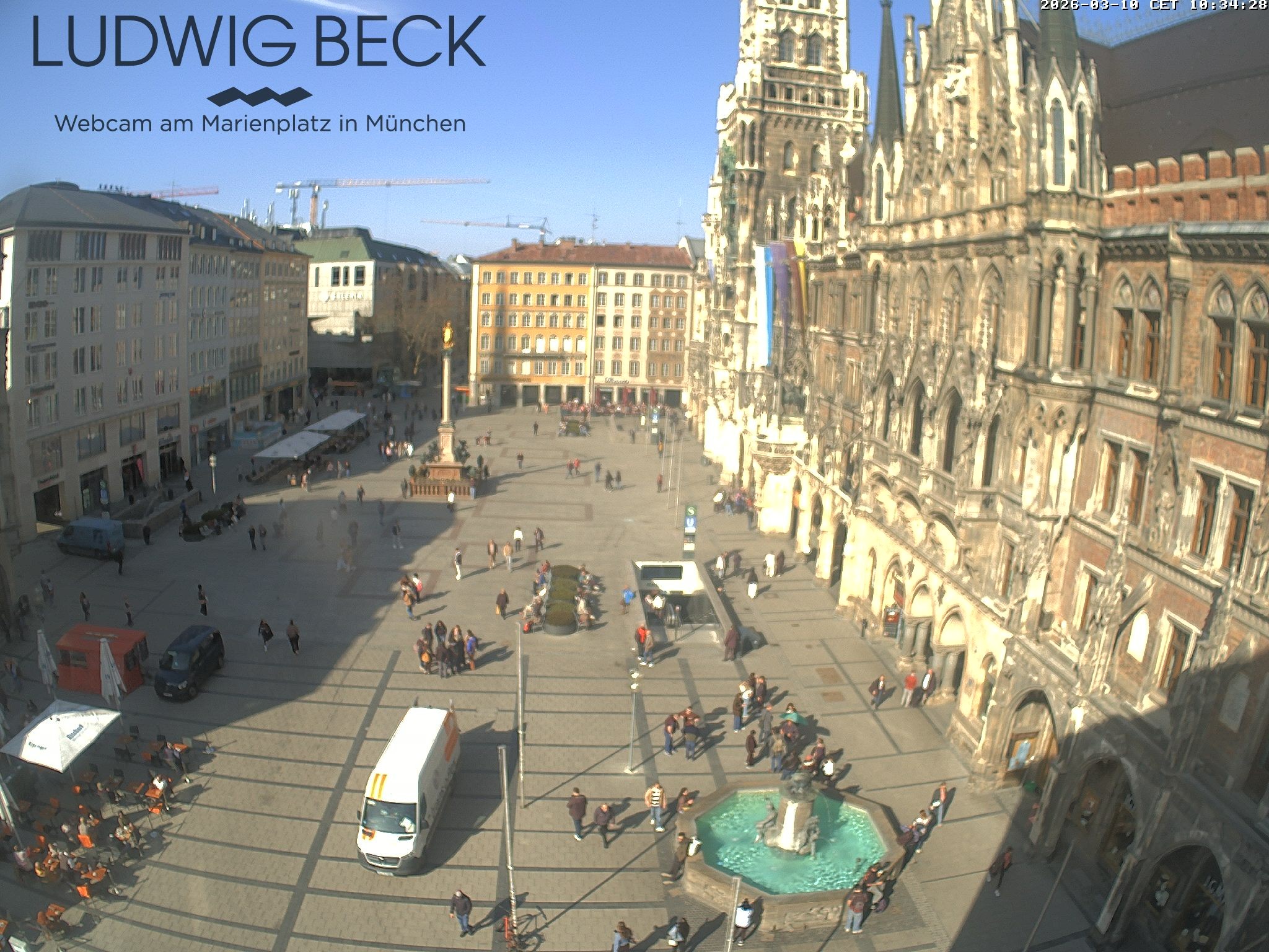 Archiv Foto Webcam am Marienplatz München